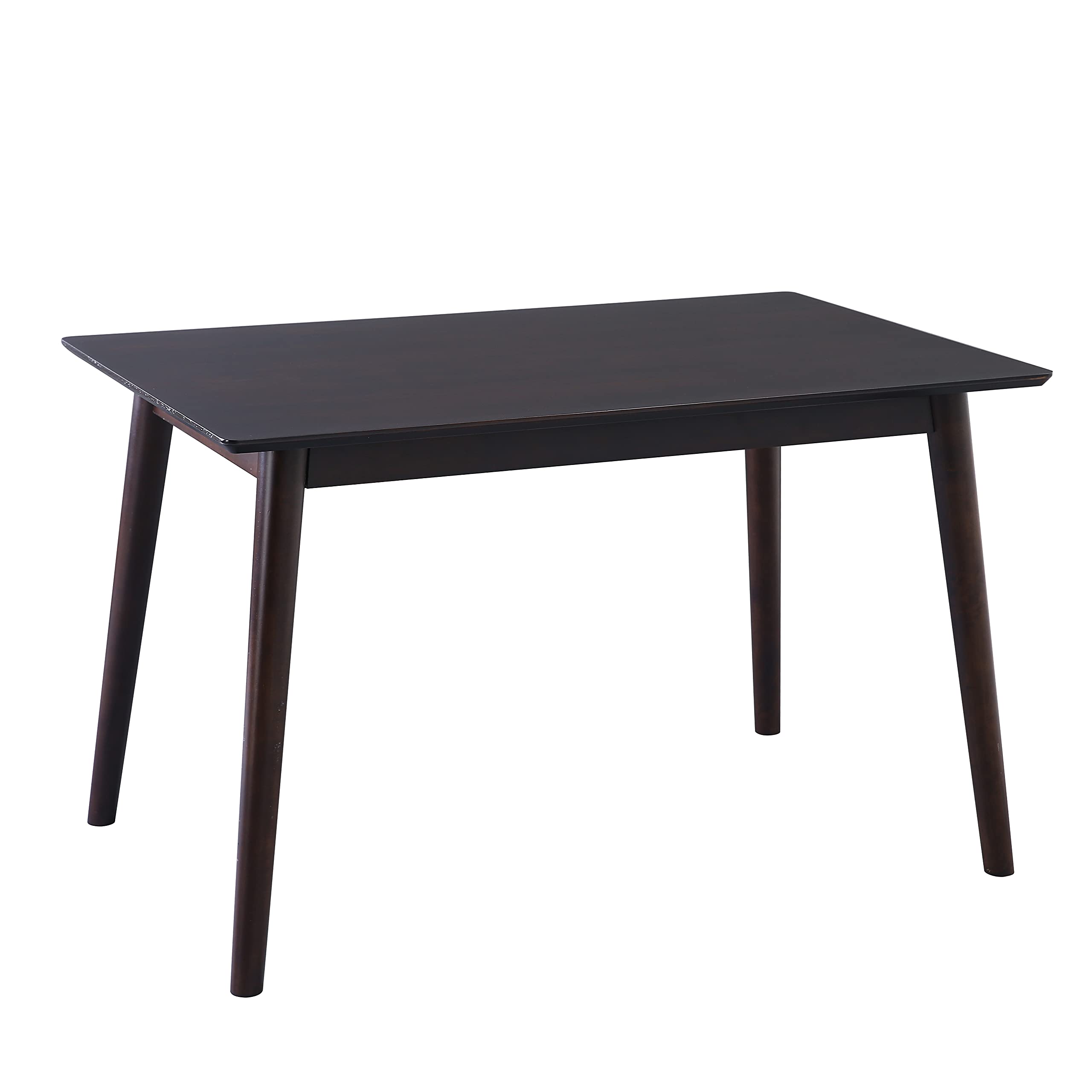 Mid-Century Modern Dining Table - Solid Wood Kitchen Table in Brown | Perfect for Small Spaces, Dining Rooms & Farmhouse Decor