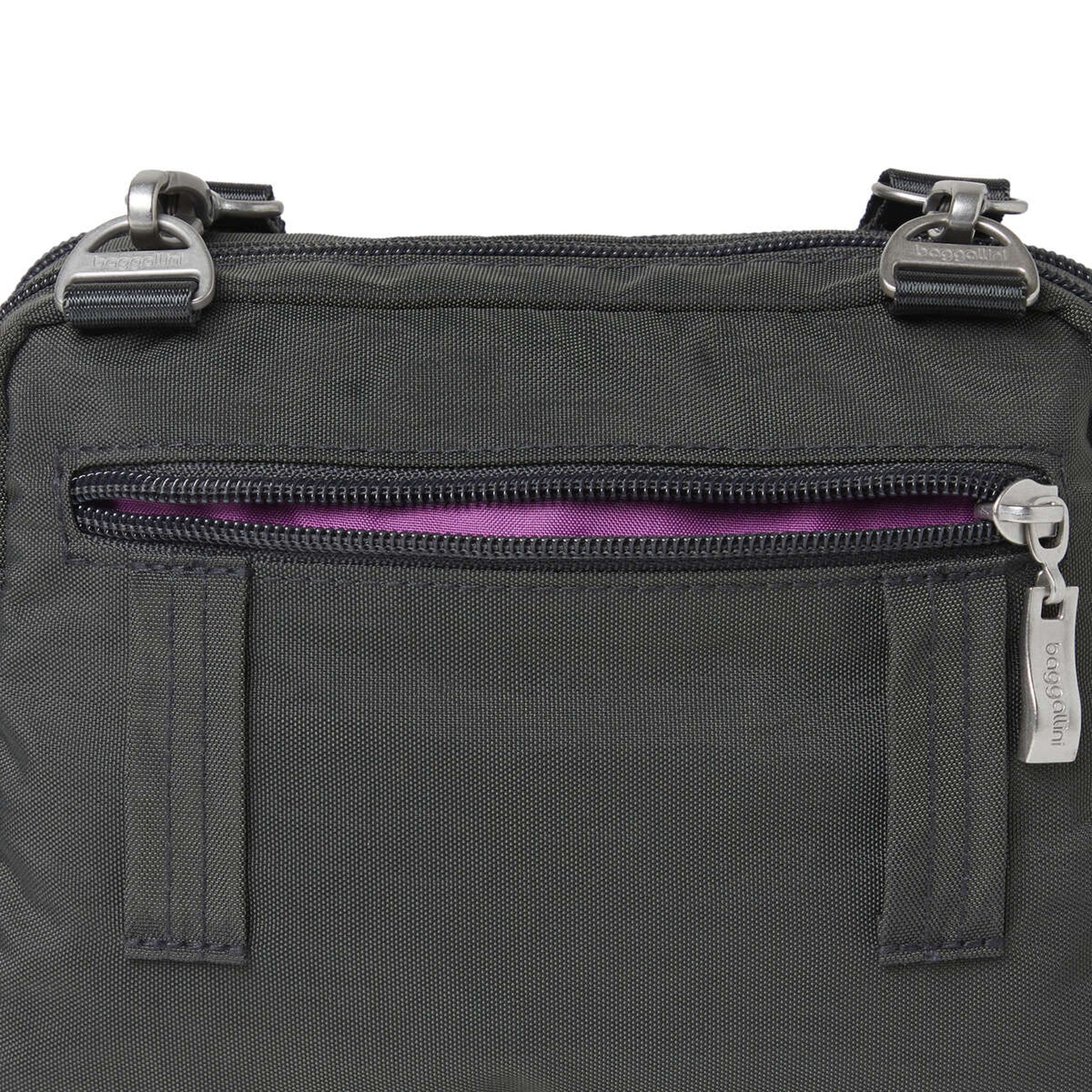 Baggallini Triple Zip Crossbody Bag for Women - Lightweight Travel Purse with Multiple Pockets - Perfect for Everyday Use, Commuting & Travel Accessories