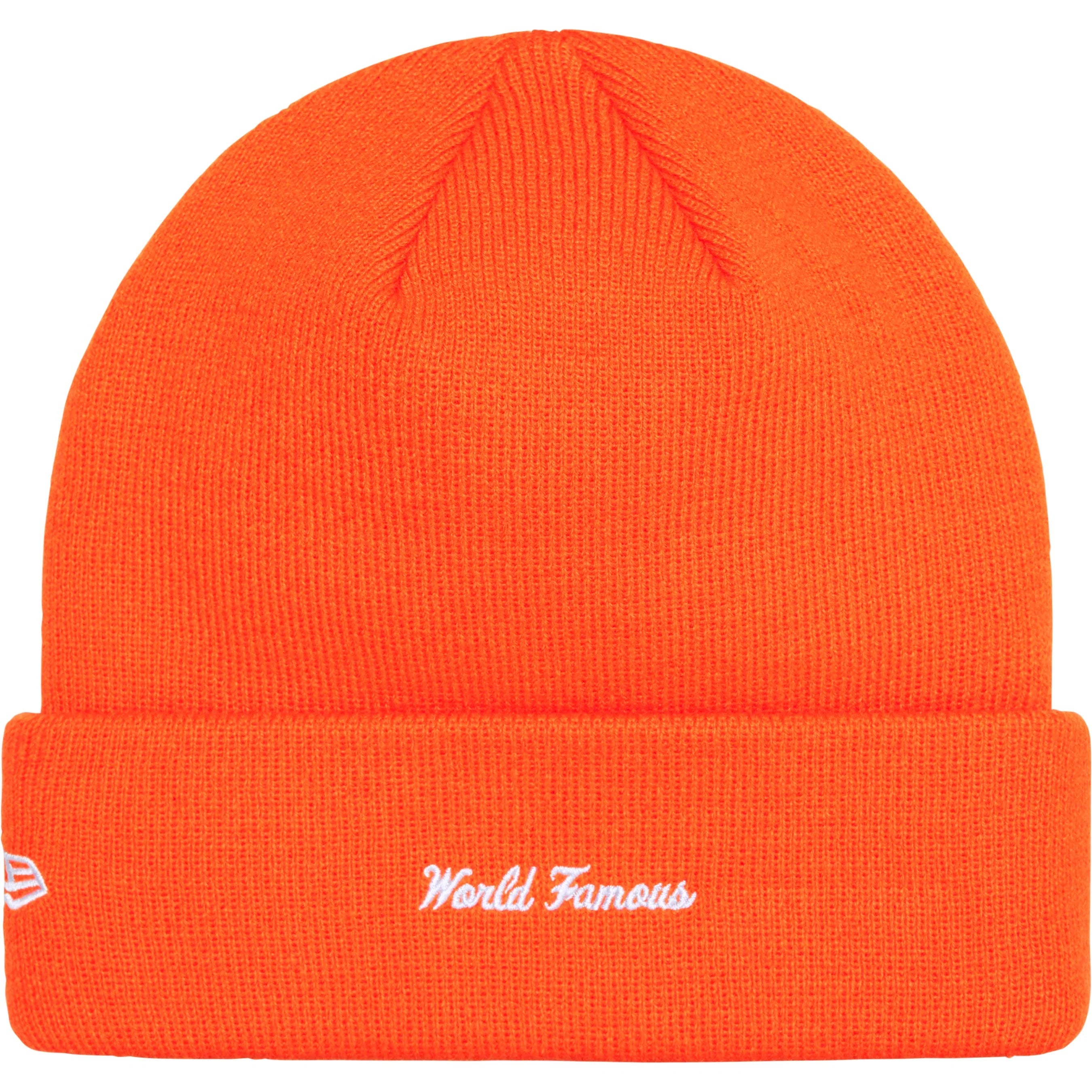 Supreme New Era® Box Logo Beanie - Dark Orange Winter Hat for Men & Women - Perfect for Cold Weather, Streetwear Fashion & Outdoor Activities