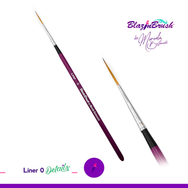 Blazin Brush Liner - Ultra Fine Tip Eyeliner for Precise Winged Liner & Cat Eye Makeup | Waterproof & Smudge Proof | Perfect for Everyday Wear & Special Occasions