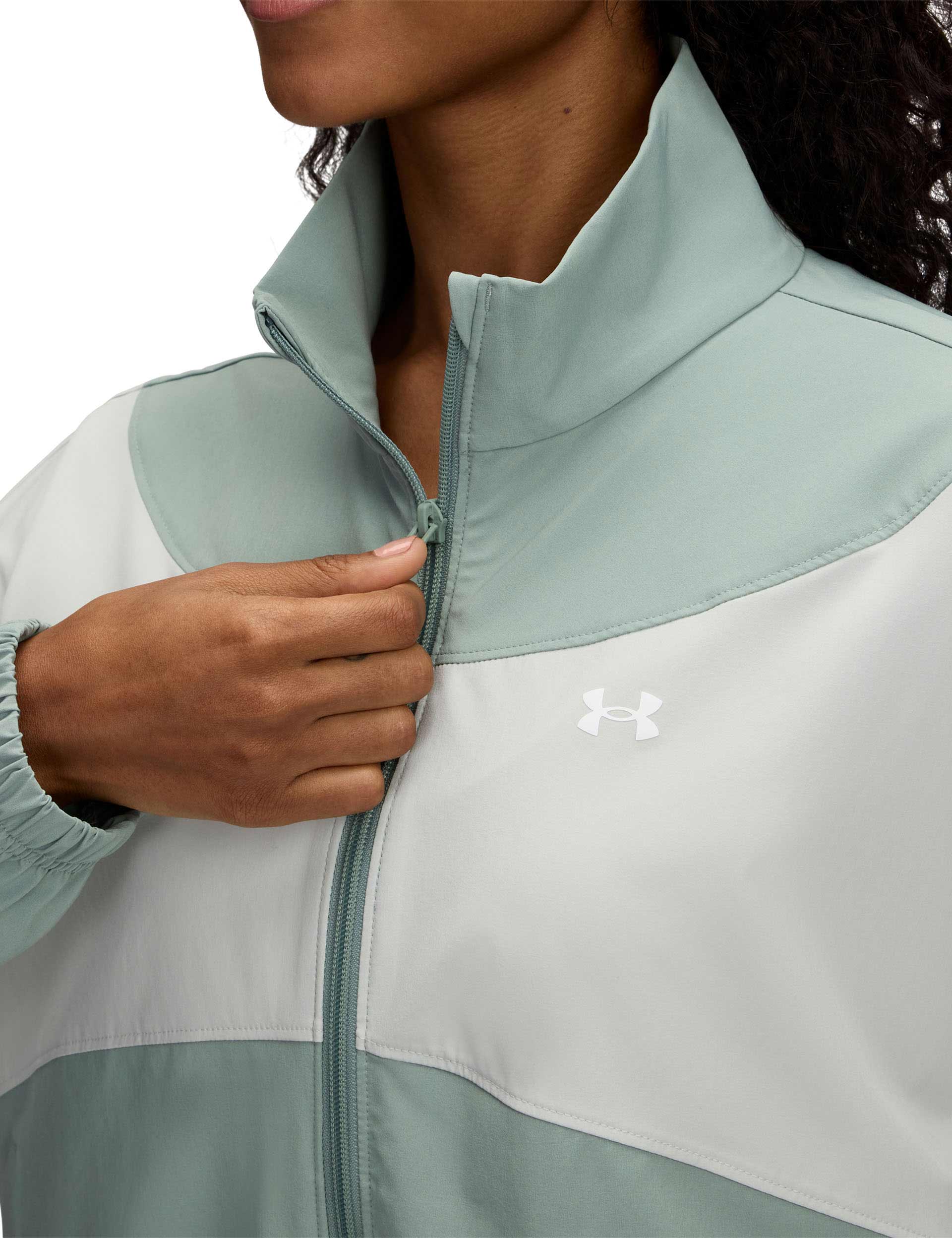Rival Woven Jacket for Men - Lightweight Outdoor Windbreaker, Silica Green/Hydro Green - Perfect for Hiking, Camping & Travel