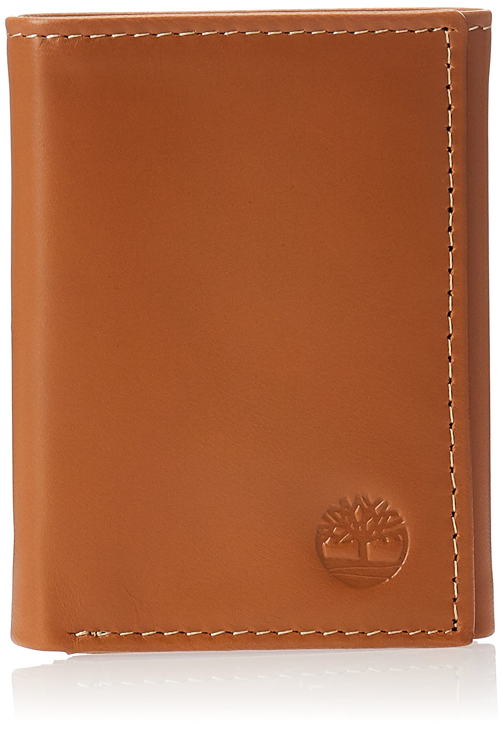 Timberland Men's Leather Trifold Wallet with ID Window - Durable Tri-Fold Design for Everyday Carry & Travel