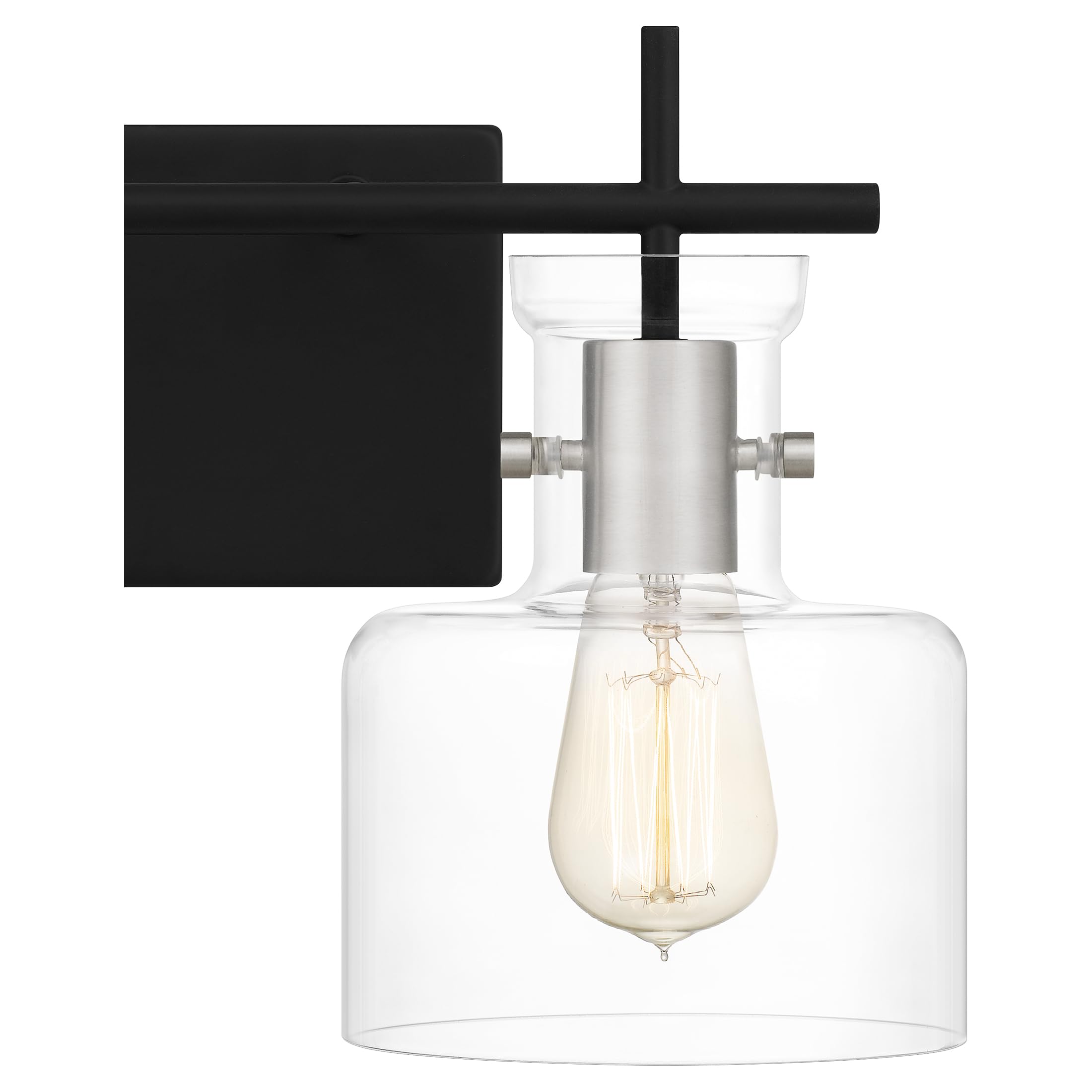 Quoizel Pensbury 2-Light Matte Black Bathroom Vanity Light - Perfect for Modern Bathroom, Bedroom, or Dressing Room Lighting
