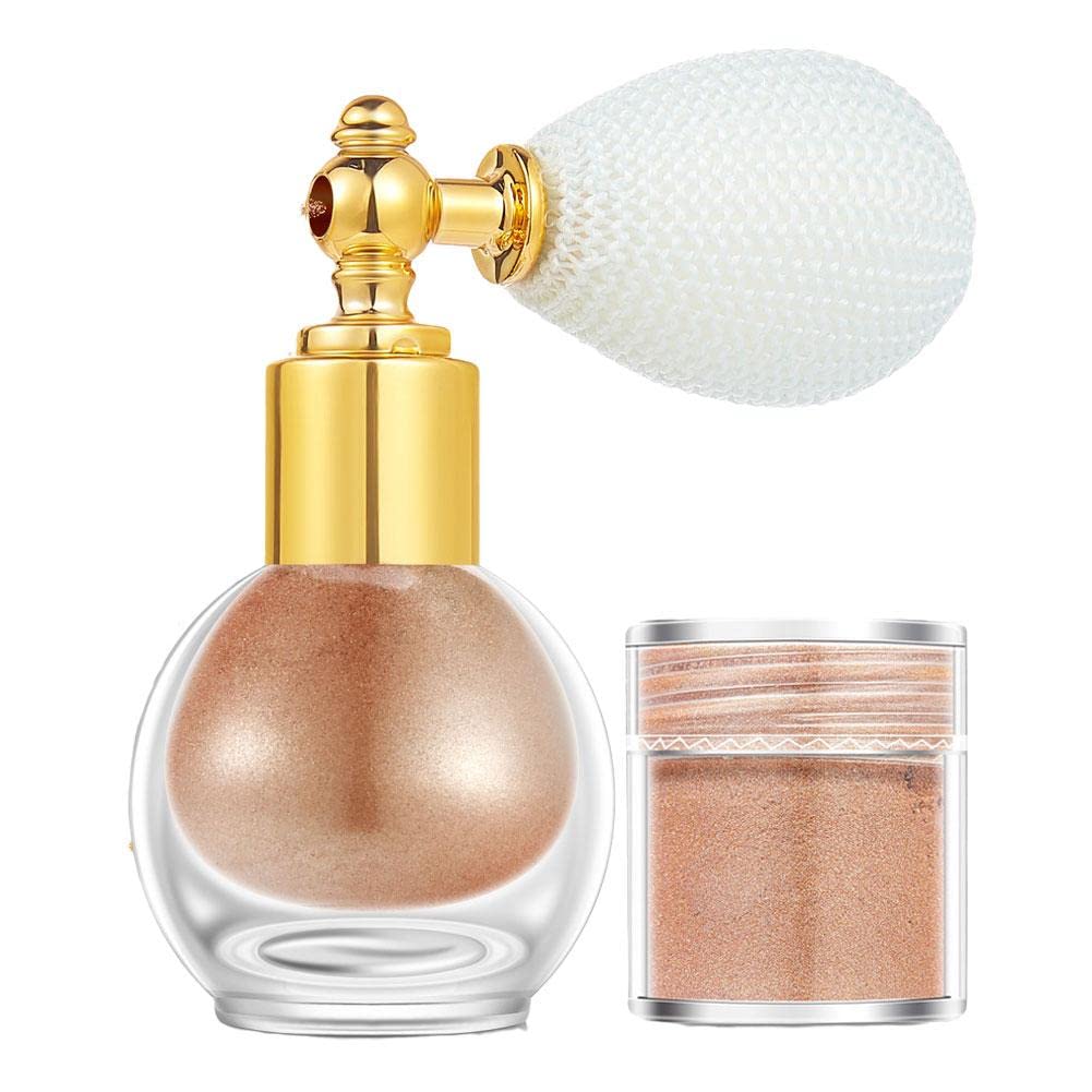 10 Colors Highlighter Powder Spray - High Gloss Glitter Powder for Face & Body, Shimmer & Sparkle Makeup - Perfect for Parties, Festivals, and Photo Shoots
