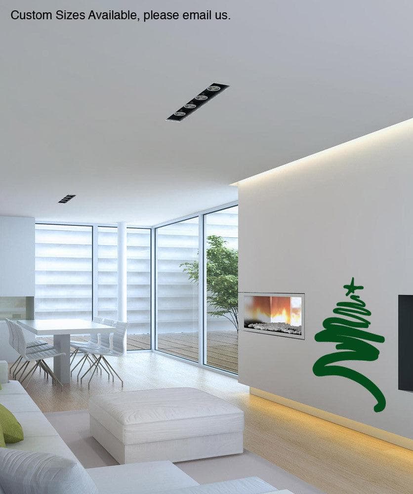 Vinyl Wall Decal Sticker - Christmas Tree Design #863 - Perfect for Holiday Home Decor, Nursery, Office & Party Decoration