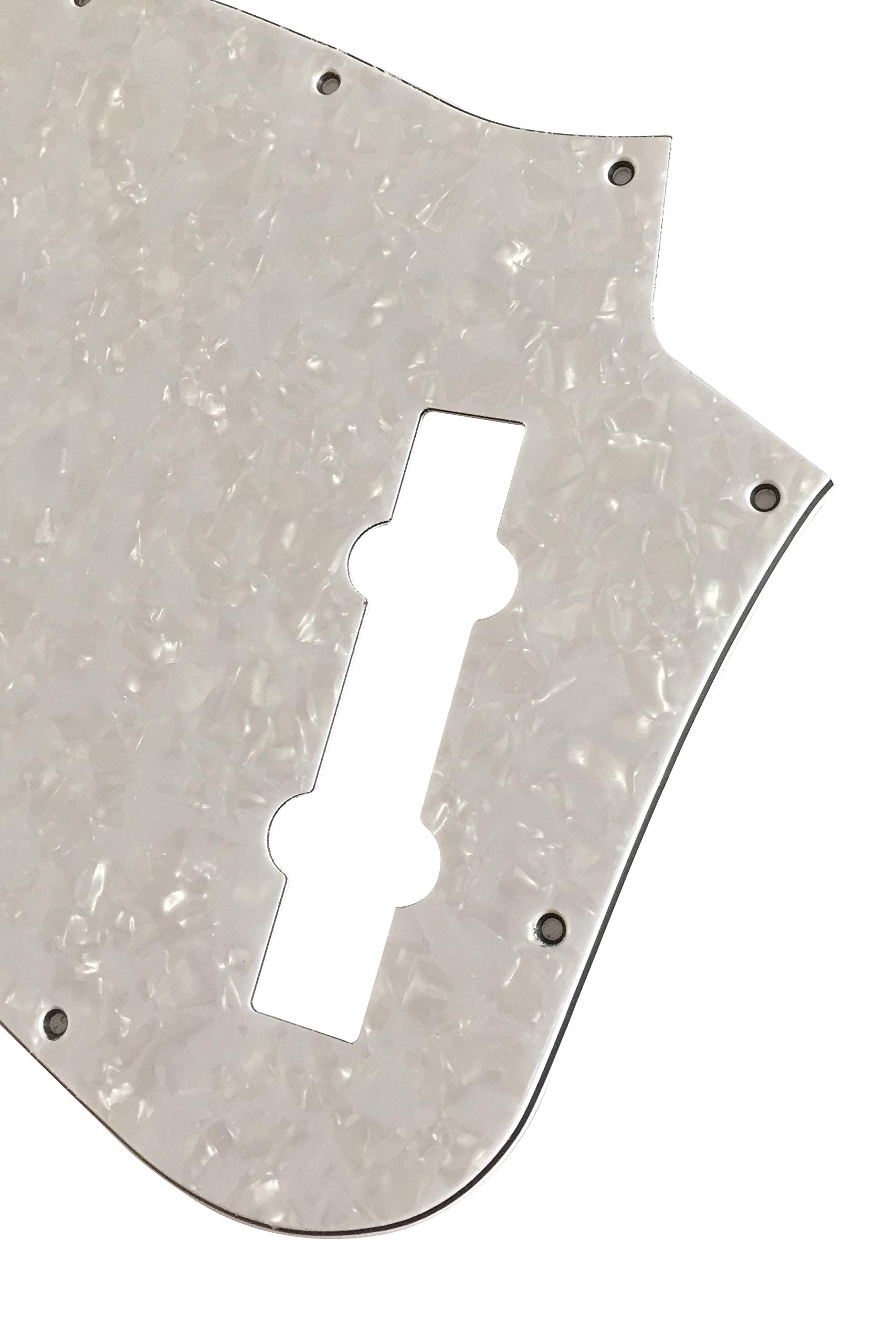 Fender Jazz Bass Guitar 5-String Pickguard - 4-Ply White Pearl Replacement Part for Enhanced Sound & Style | Perfect for Upgrades, Repairs & Custom Builds