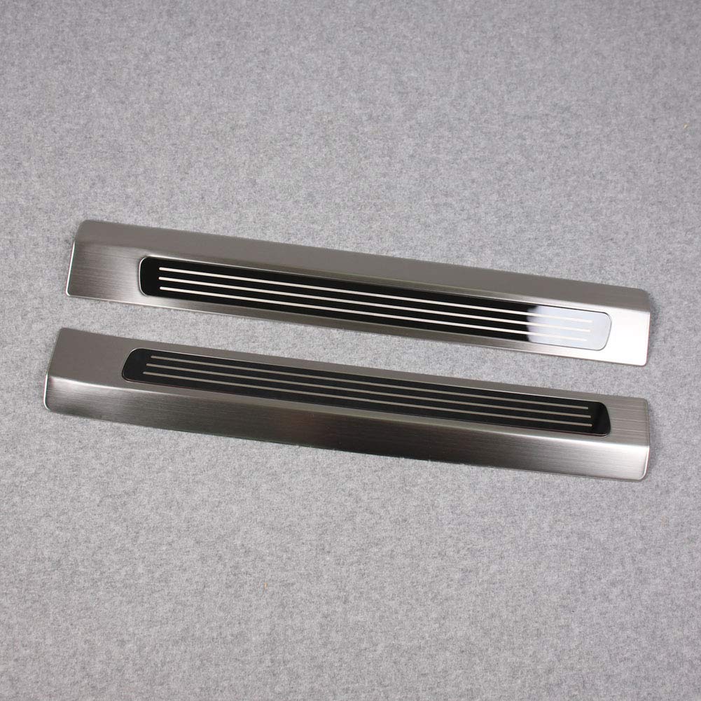 Volvo XC90 Door Sill Plate Cover (2016-2025) - Exterior Stainless Steel Scuff Guard Trim - Silver Finish for Car Protection & Style Upgrade - Perfect for SUVs, Off-Roading & Luxury Vehicle Customization