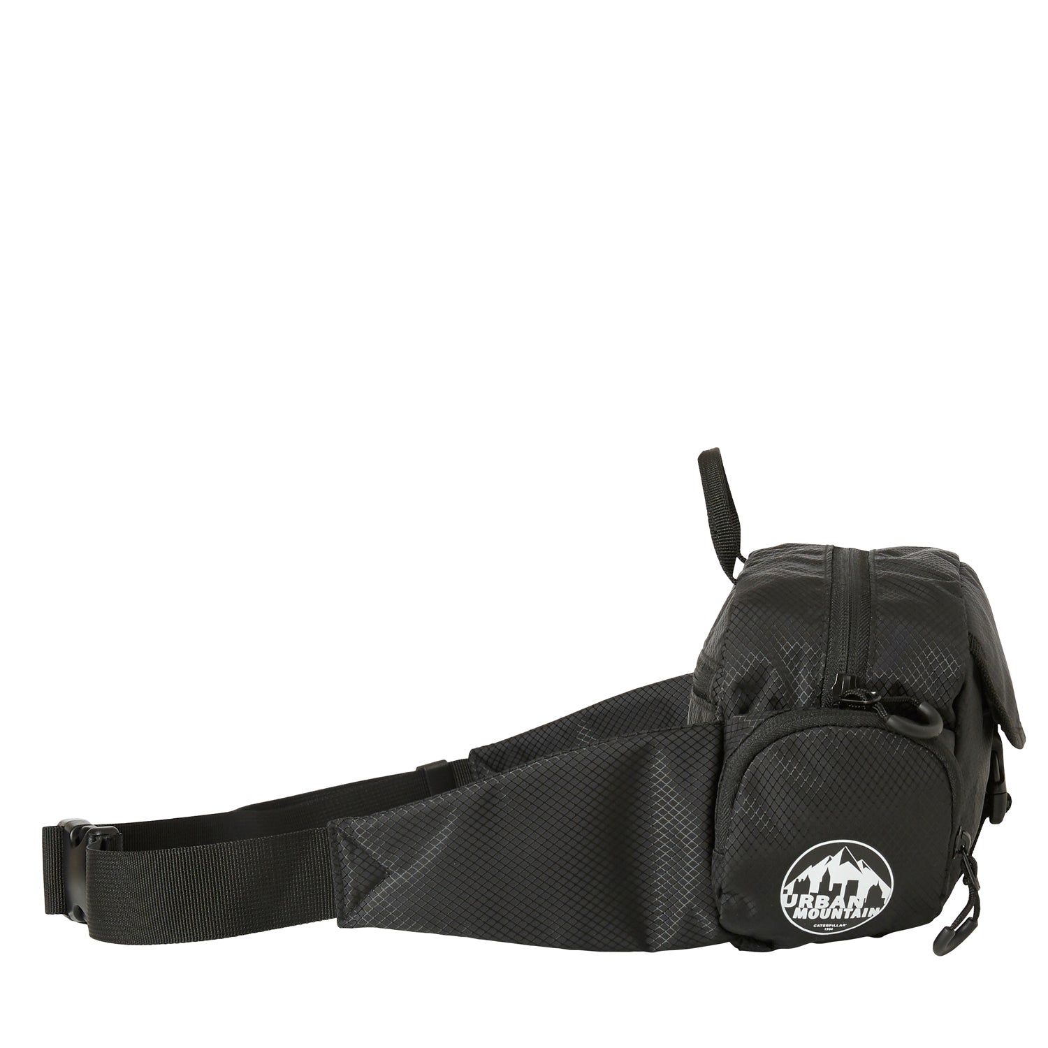 CAT FUJI Waist Bumbag - Black | Durable Crossbody Fanny Pack for Hiking, Travel & Outdoor Adventures