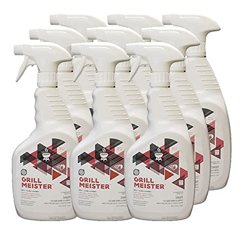 GrillMeister Heavy Duty Grill, Grate, BBQ & Oven Cleaner Degreaser - Quart (12-Pack) - Perfect for Outdoor Cooking, Camping & Backyard BBQ Cleaning