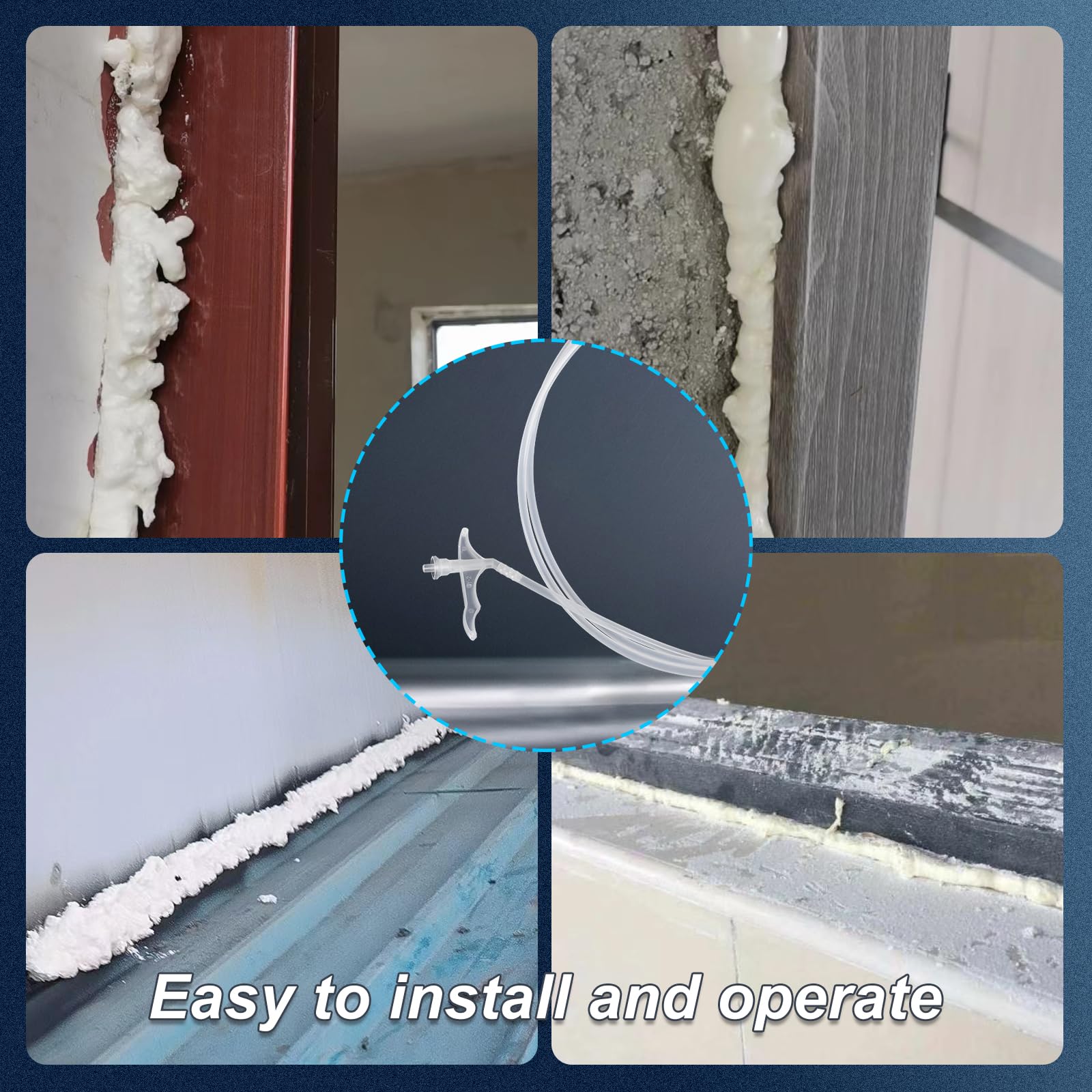 Extra 2 Meter Spray Foam Replacement Nozzle Tips for Insulation Foam Can - Durable Extension Nozzle for Home & Construction Projects
