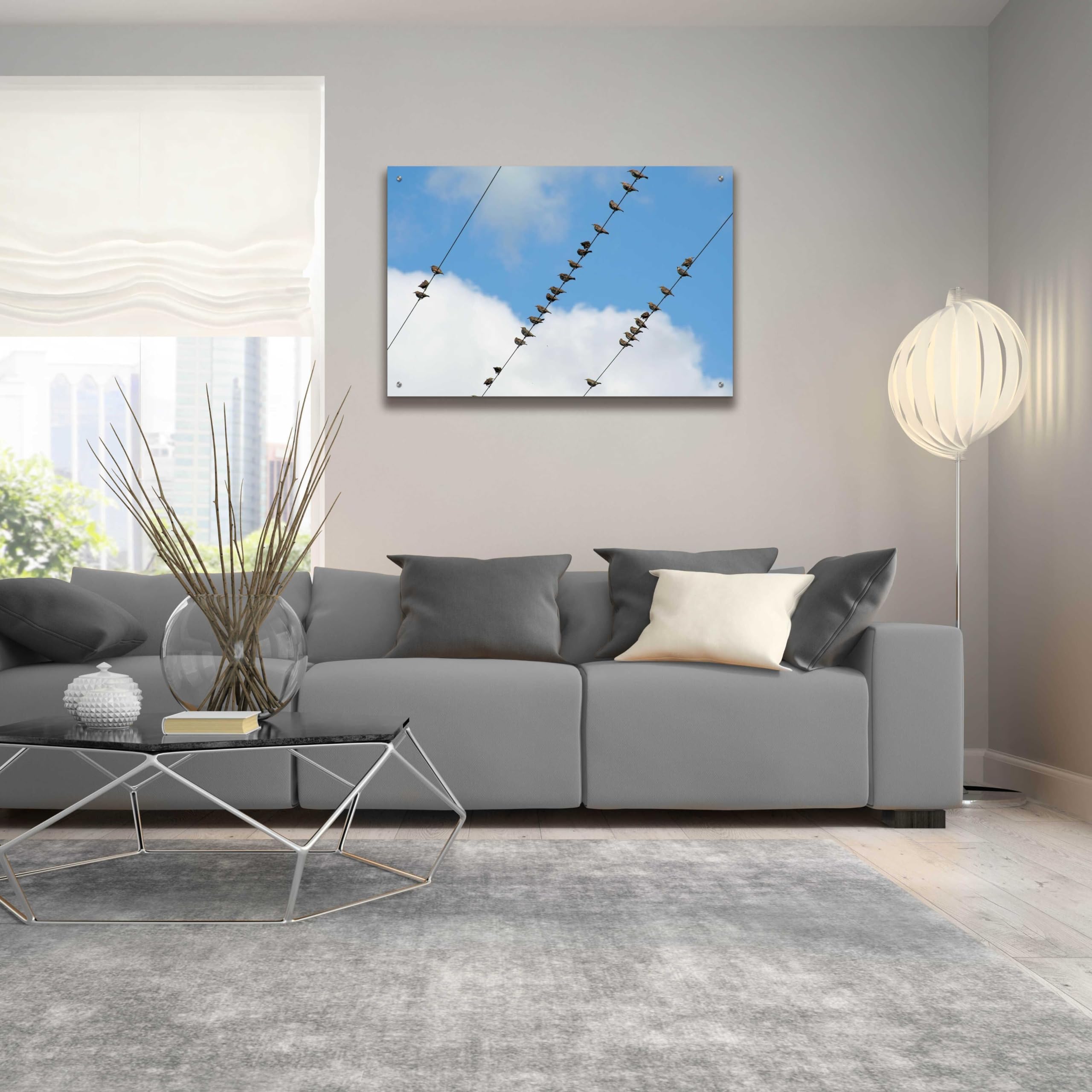 Epic Art 'Humanwatching' by Epic Portfolio - 36x24 Inch Acrylic Glass Wall Painting - Modern Home & Office Decor for Living Room, Bedroom, or Gallery Display
