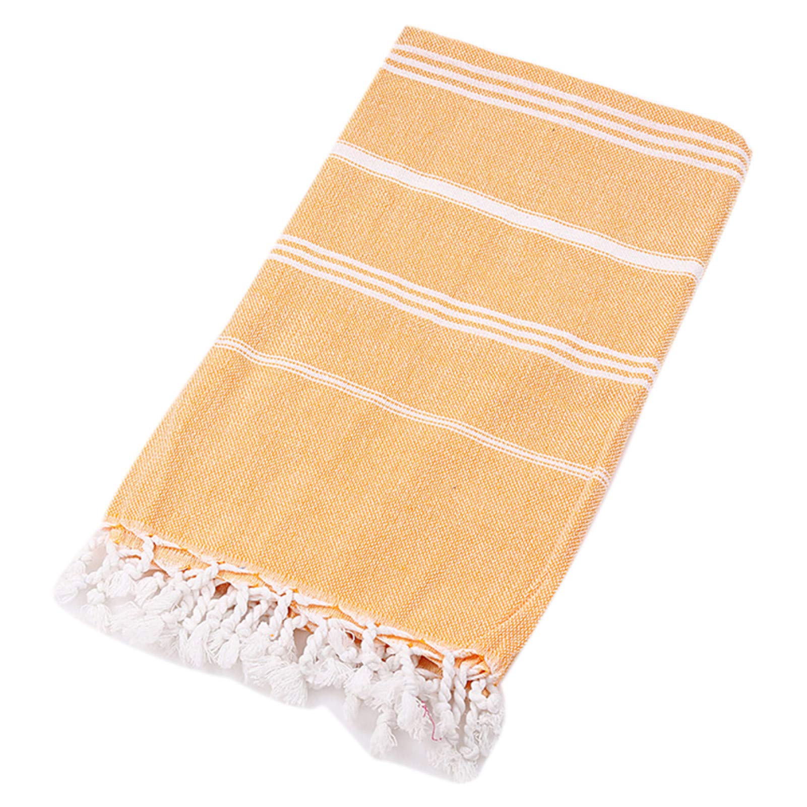 Premium Microfiber Beach Towel - Ultra Soft Striped Bath Towel with Tassels, Quick Dry Sand-Free Yoga Mat & Picnic Blanket for Pool, Beach, Travel and Home Use