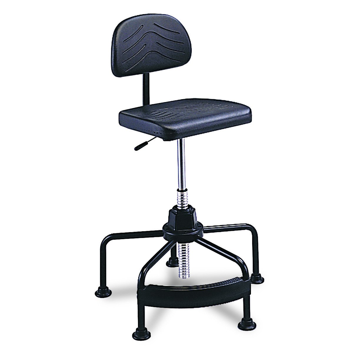 Safco 5117 Black Master High-Back Economy Industrial Swivel Task Chair - Ergonomic Office Workbench Chair for Comfortable Desk Work & Industrial Workspaces