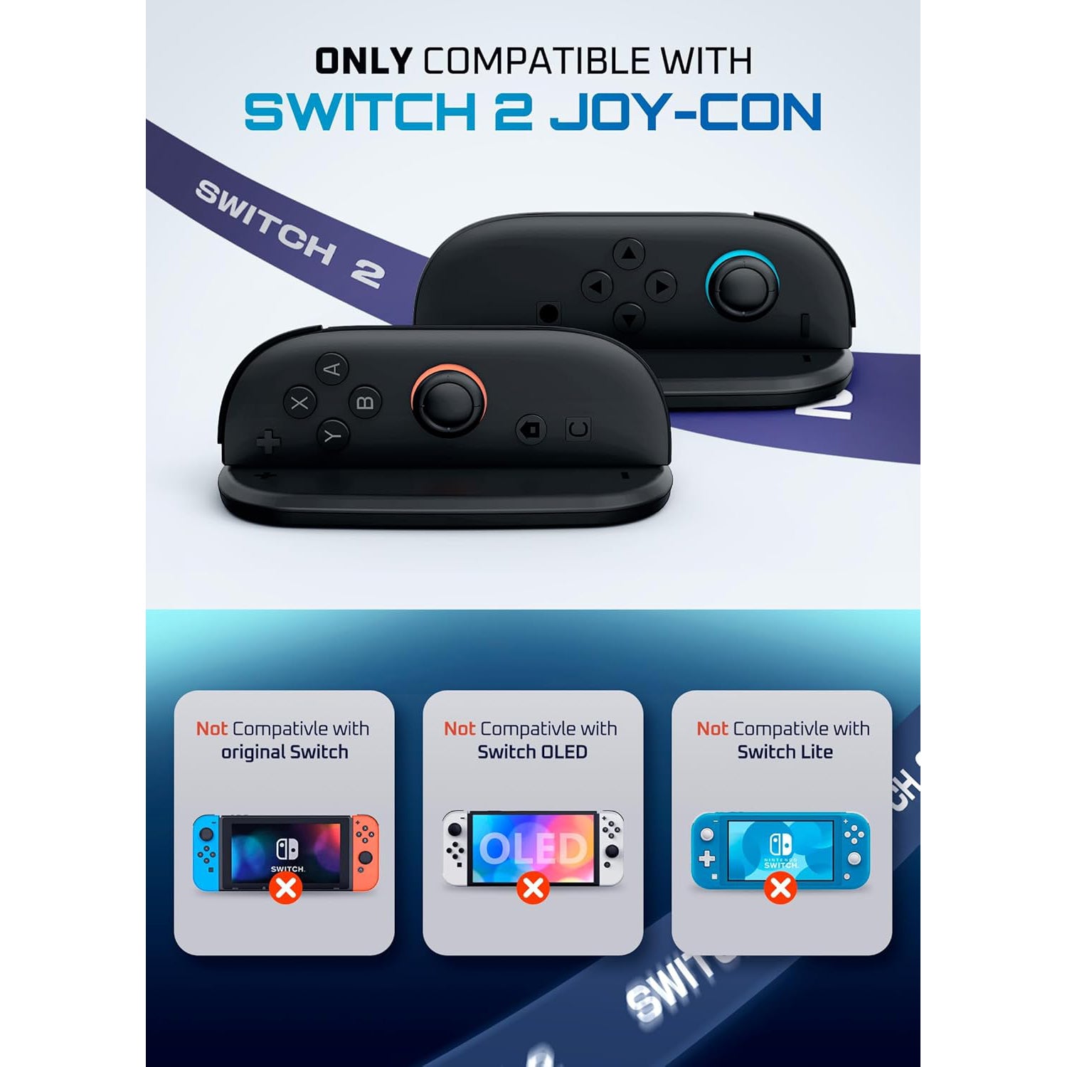 Nintendo Switch Joy-Con Grip Controller - Ergonomic Mouse Grip for Comfortable Gaming (Black) | Perfect for Long Gaming Sessions & Competitive Play
