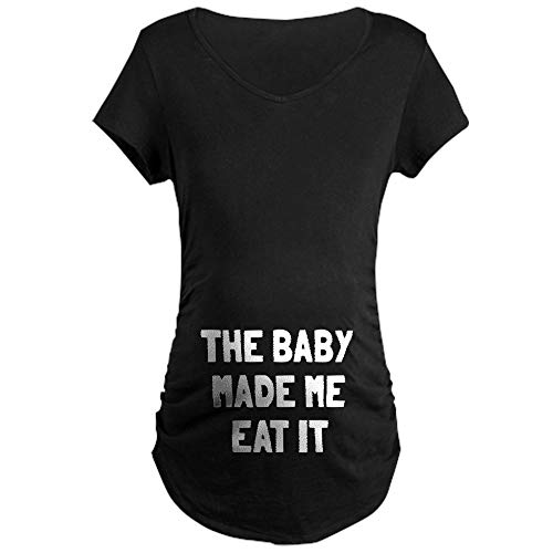 Funny Maternity T-Shirt - 'The Baby Made Me Eat It' Pregnancy Tee for Moms | Comfortable & Stylish for Casual Wear, Baby Showers, and Pregnancy Announcements