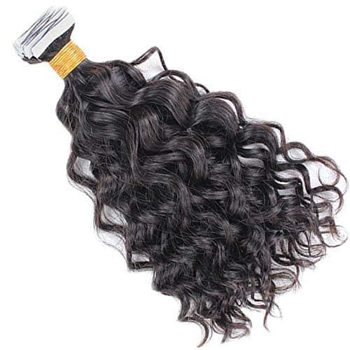 100% Brazilian Human Hair Extensions - Loose Wave Tape in Hair 18inch 40pcs (100g) | Invisible Seamless Skin Weft for Women | Natural Color | Perfect for Daily Wear, Parties & Special Occasions