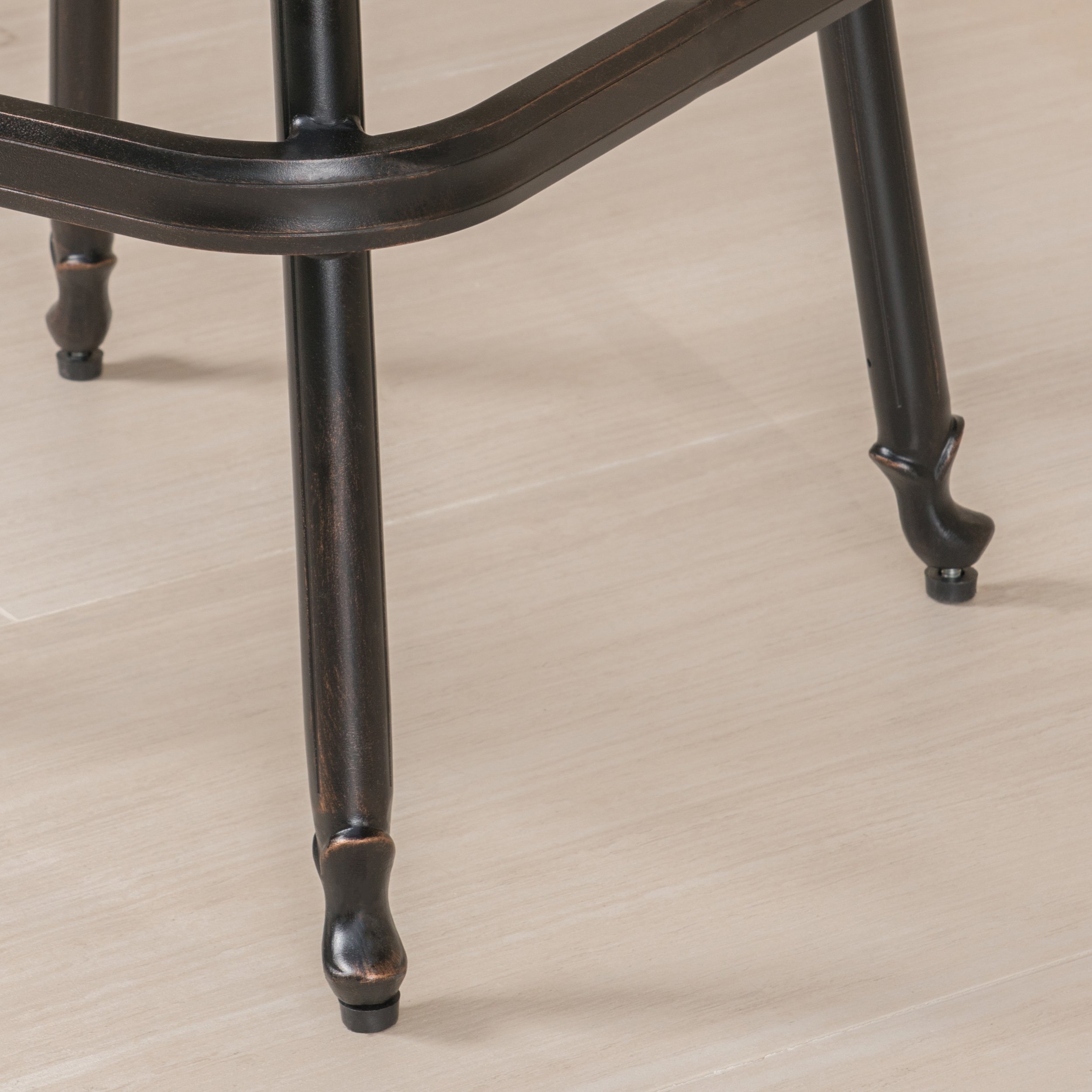 Christopher Knight Home Santa Maria Barstool - Shiny Copper Metal Bar Height Stool for Kitchen Island, Breakfast Bar & Home Decor