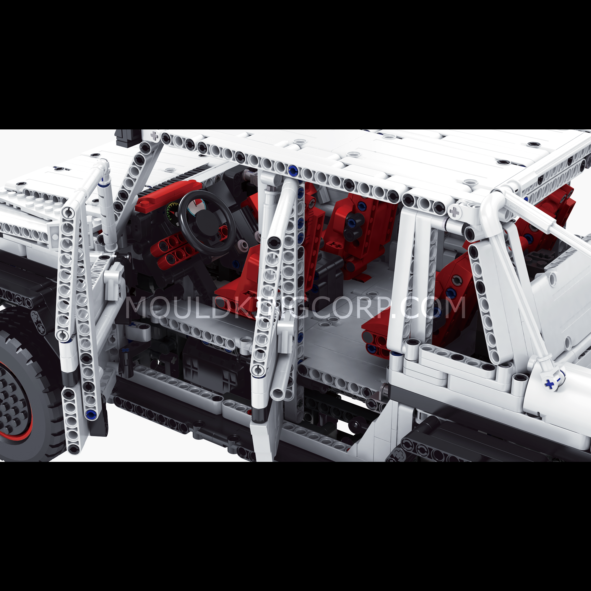 Mould King 13061S 700 6x6 Remote Control Car Building Blocks Set - 3825pcs STEM Toy for Adults & Kids | DIY Engineering Project, Gift for Collectors & RC Enthusiasts | Play at Home, Office or Competitions