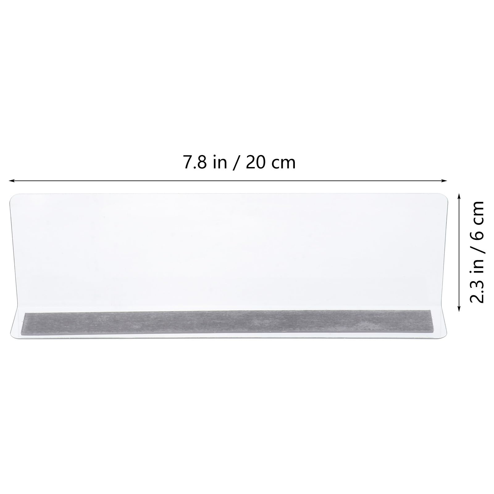 6pcs Clear Acrylic Magnetic Shelf Dividers - 6CM Closet Organizer for Supermarket & Retail Store - Perfect for Pantry, Wardrobe, and Store Display Organization