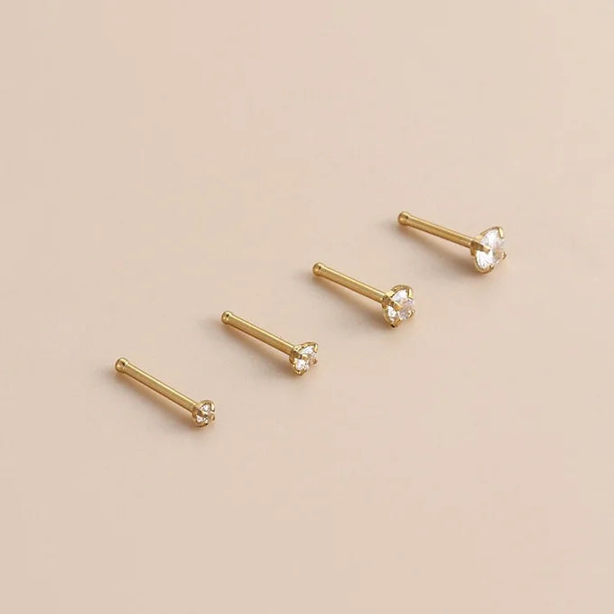 18K Gold Small Nose Stud Piercing Jewelry - Dainty Nose Ring for Women | Perfect for Everyday Wear, Special Occasions & Gifts