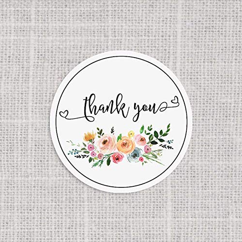 120Pcs Floral Thank You Stickers - Elegant Bouquet Design for Wedding Favors, Bridal Shower Decor & Gift Labels - Perfect for DIY Invitations, Party Favors & Appreciation Gifts