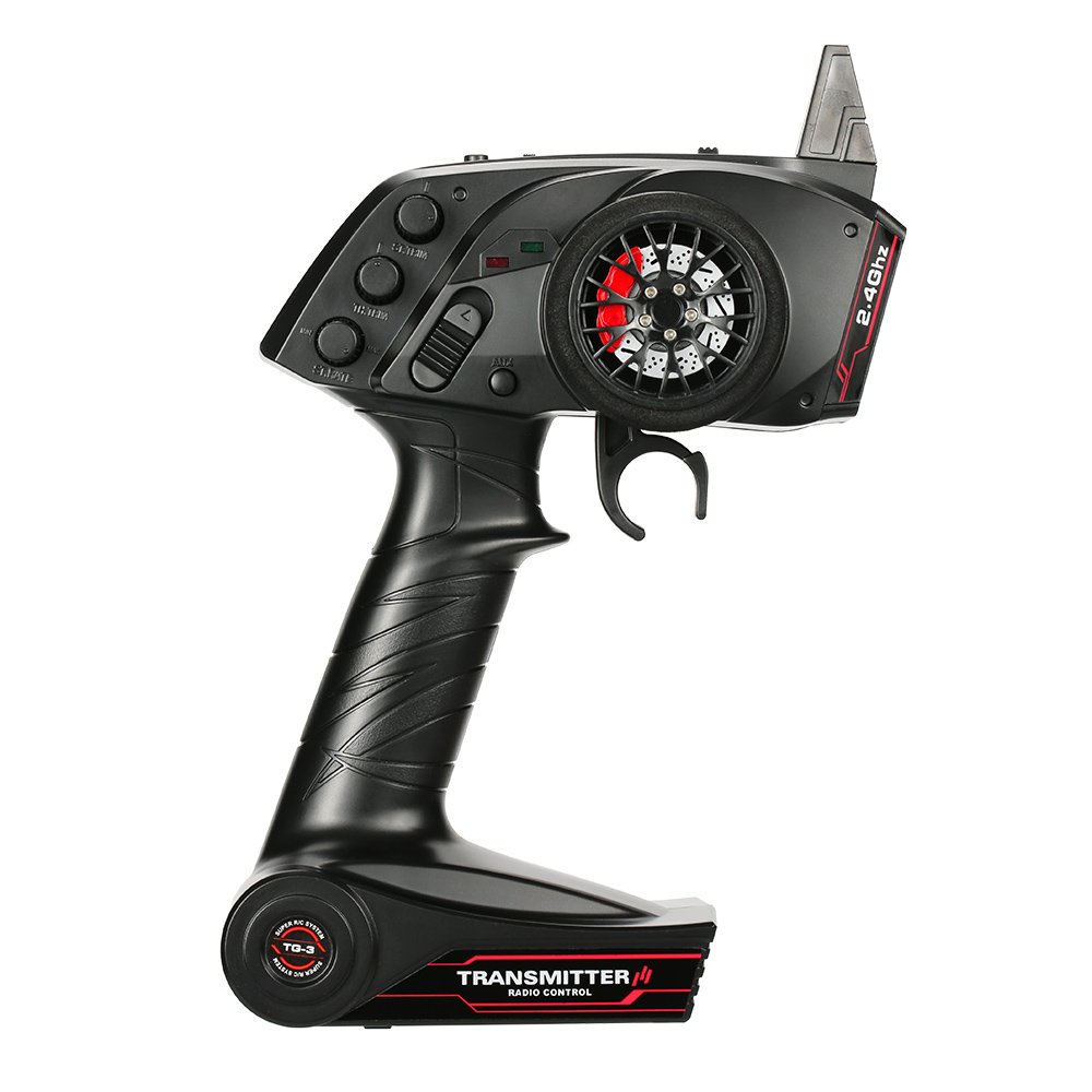 GoolRC TG3 2.4GHz 3CH Digital Radio Remote Control Transmitter & Receiver for RC Cars, Boats, Trucks - Perfect for Hobbyists, Racing and Outdoor Play