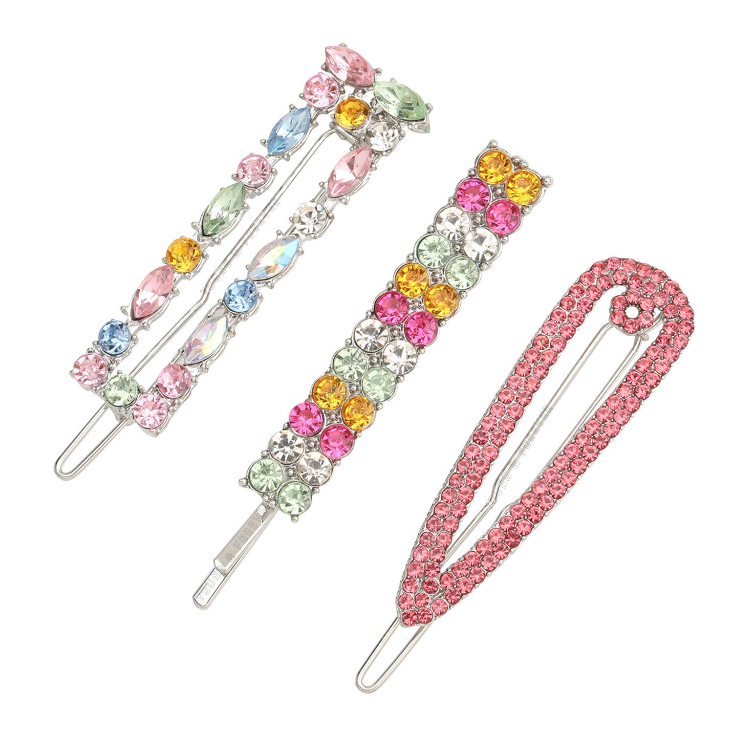 Quirky Owl Black Crystal Bobby Pins & Hair Clips Set of 4 - Perfect Friendship Day & Rakhi Gifts for Girlfriend, Boyfriend, Sisters | Elegant Hair Accessories for Parties, Weddings & Daily Wear