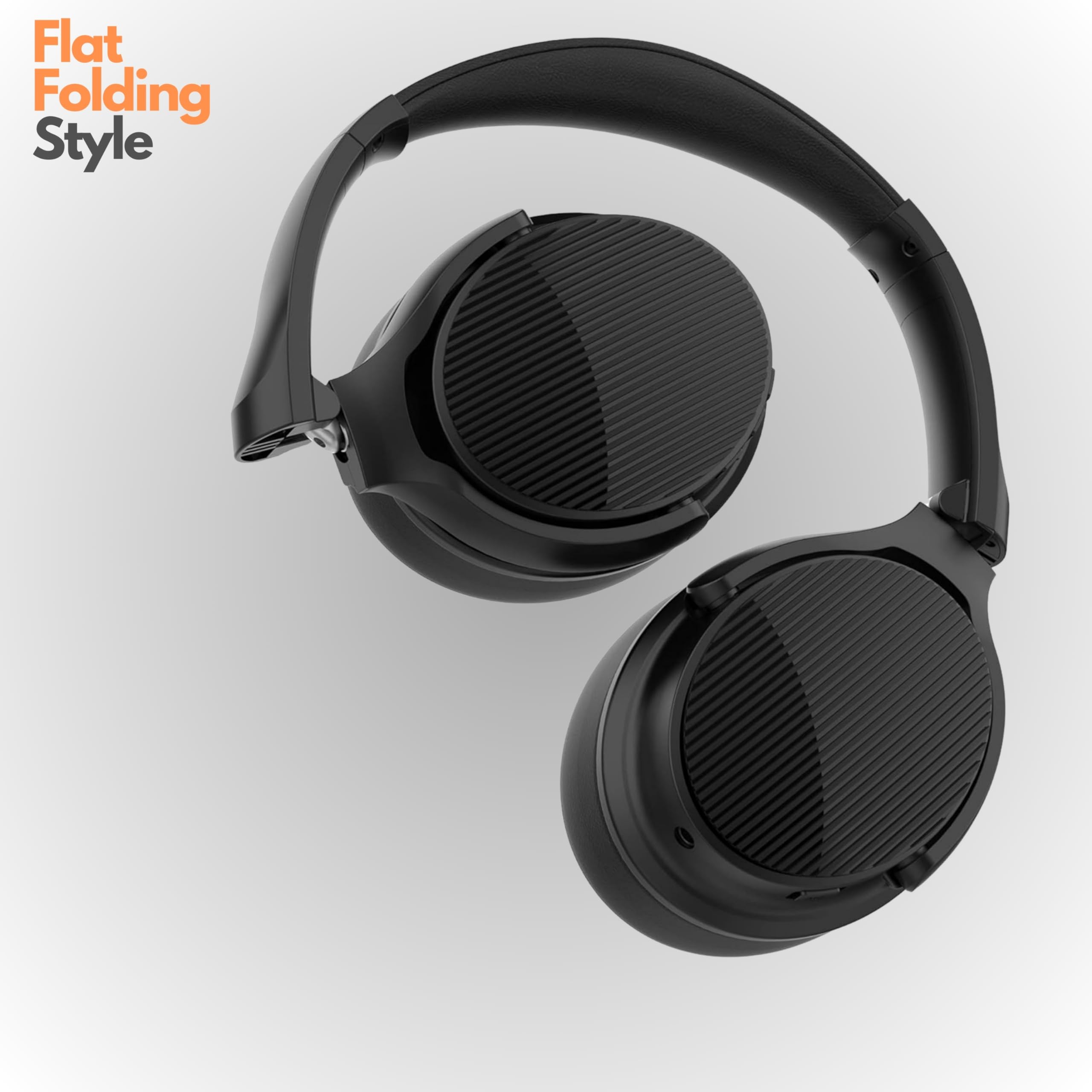Betron EMR90 Wireless Bluetooth Headphones - Over Ear Foldable Headset with Built-in Mic, Deep Bass & 12H Battery | 40mm Drivers & 3.5mm Jack | Compatible with iPhone, Android, iPad, Laptop | Perfect for Travel, Workouts & Home Office Use