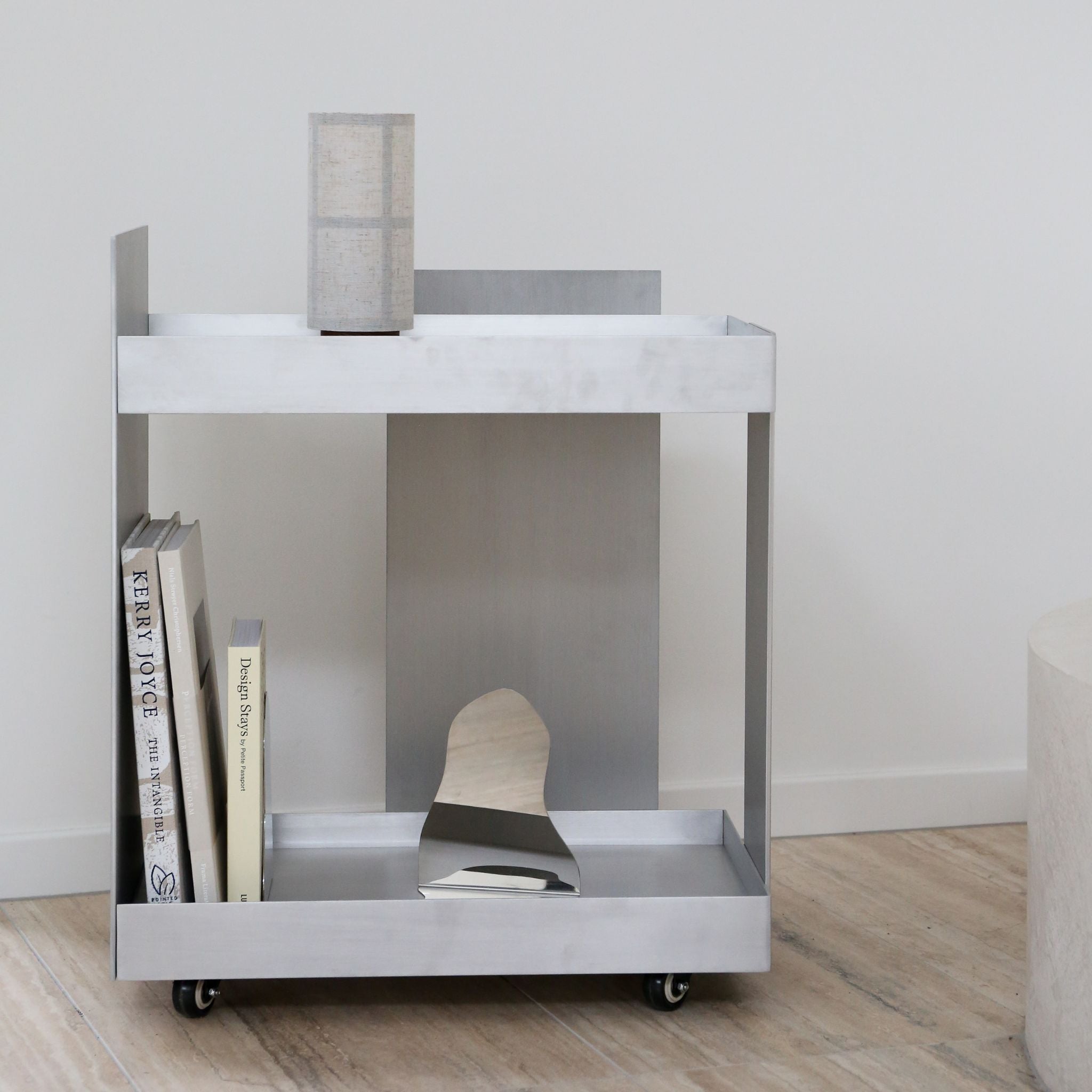 FERM LIVING Lager Trolley - Lightweight Aluminum Serving Cart with Wheels | Perfect for Home Bar, Outdoor Parties & Kitchen Storage
