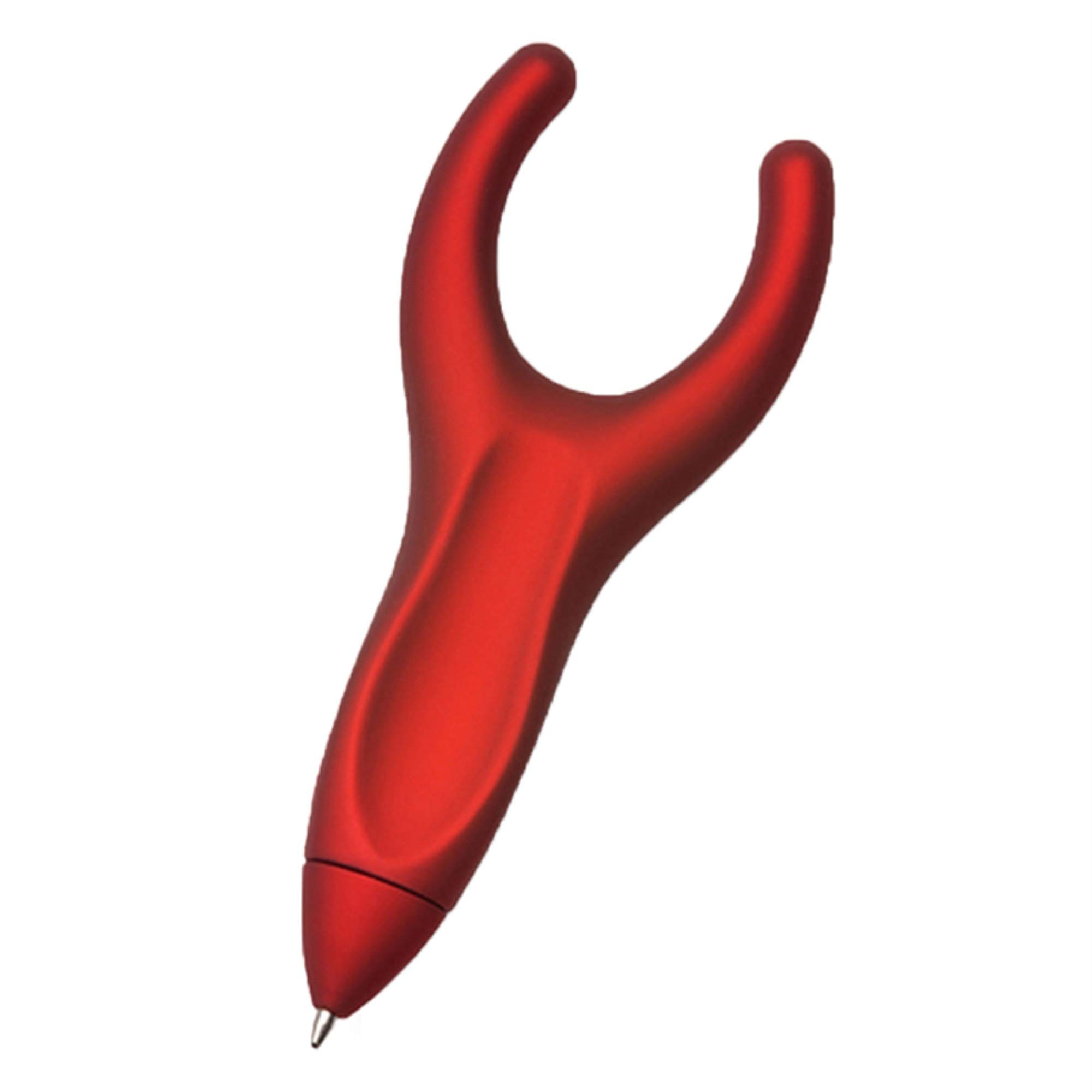 Ergo-Soft Pen - Comfortable Red Ballpoint Pen for Smooth Writing - Perfect for Office, School & Note-Taking