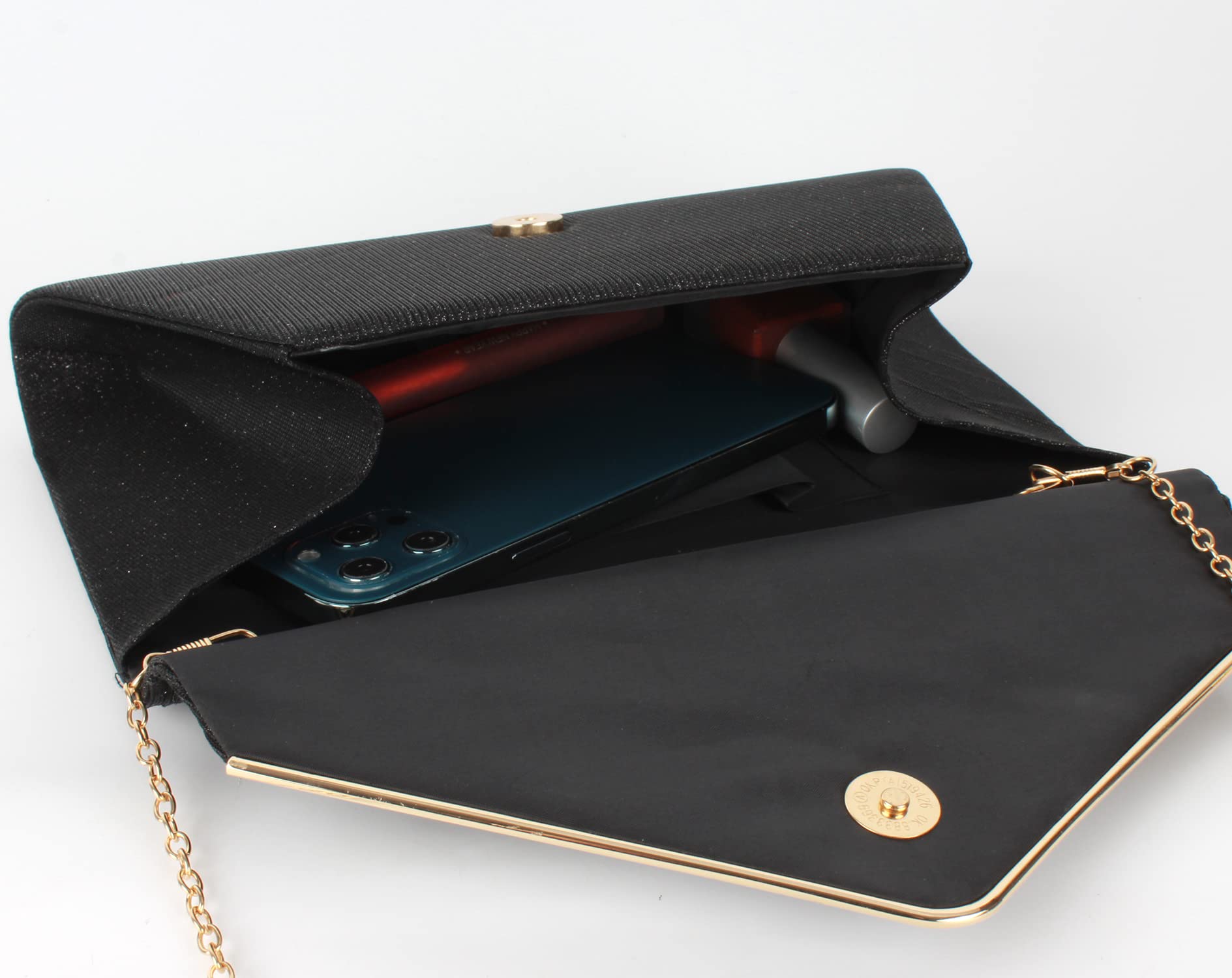 **Aisi Rhinestone Studded Women's Clutch Purse - Elegant Flap Envelope Handbag with Chain Strap for Party, Prom & Evening Events**    *(Perfect for Weddings, Cocktail Parties, Date Nights & Special Occasions)*