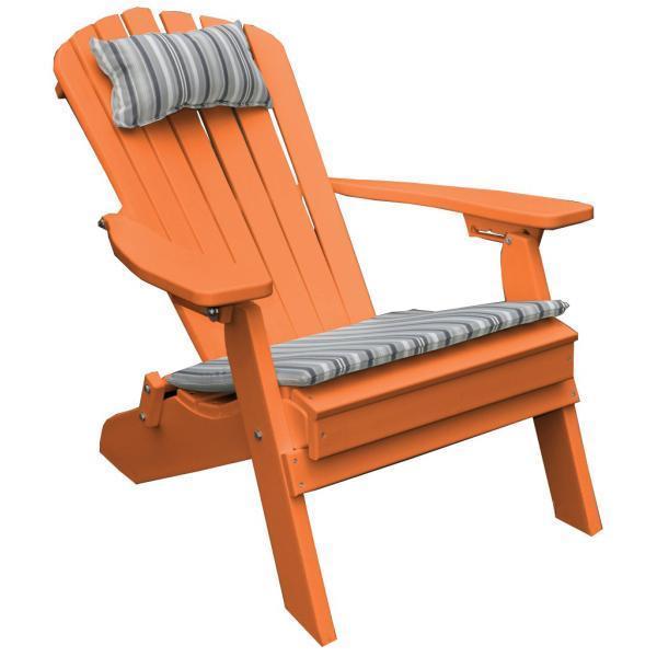 Premium A&L Furniture Poly Folding Reclining Adirondack Chair - Durable Outdoor Patio Furniture for Backyard, Poolside & Beach Relaxation
