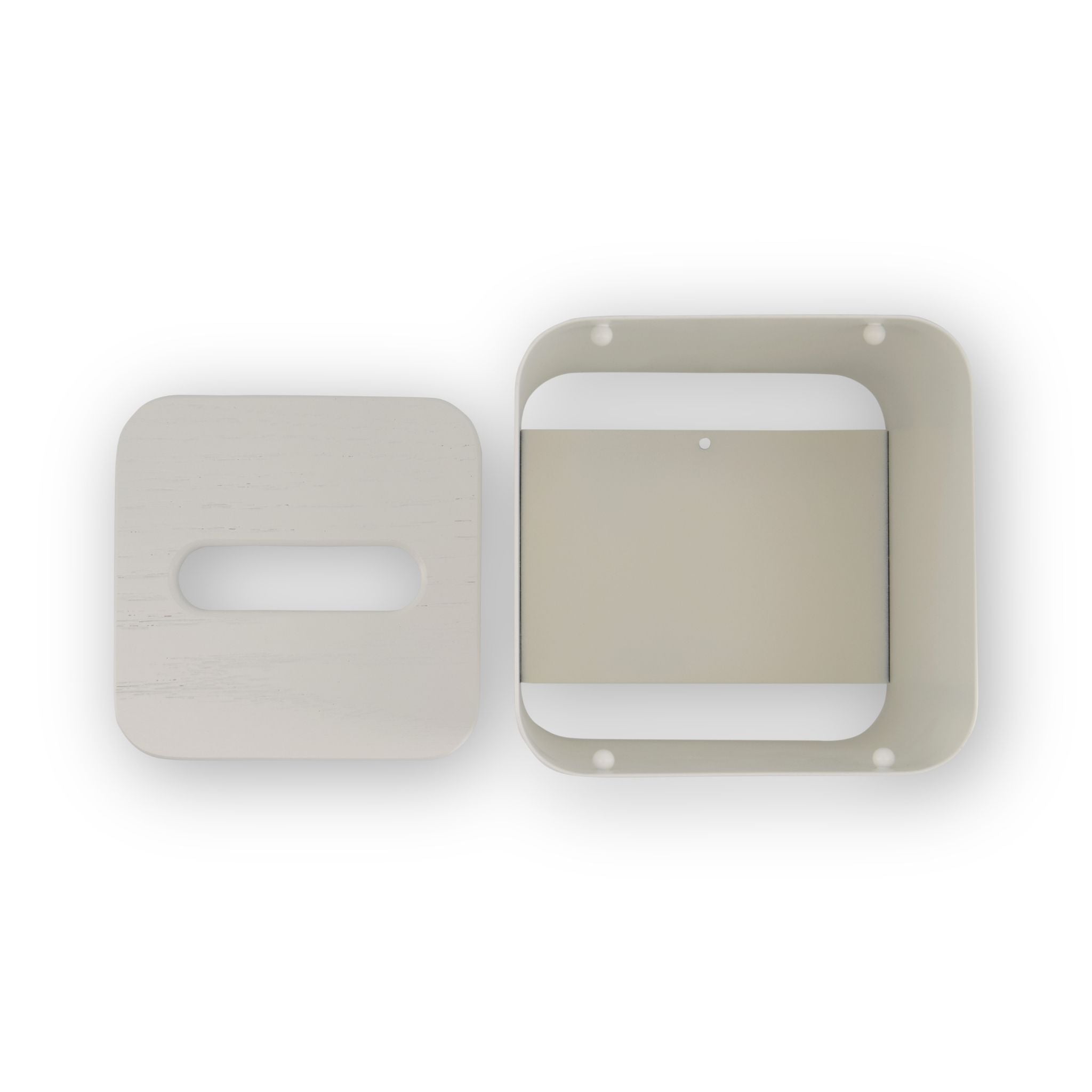 Square Tissue Box Cover - Modern White Decorative Tissue Holder for Home, Office & Bathroom - Stylish & Functional Home Decor Accessory