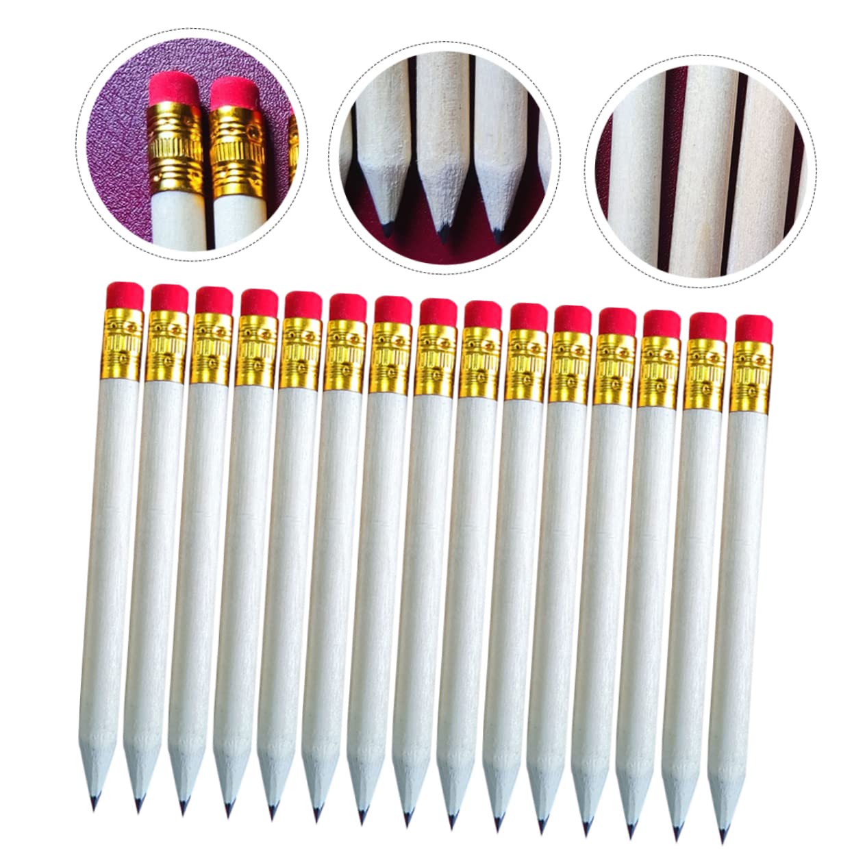 NUOBESTY 60PCS Small Wooden Log Pencils - Short Drawing Pencils for Artists & Sketching, Perfect for Art Classes, Sketchbooks, and DIY Craft Projects