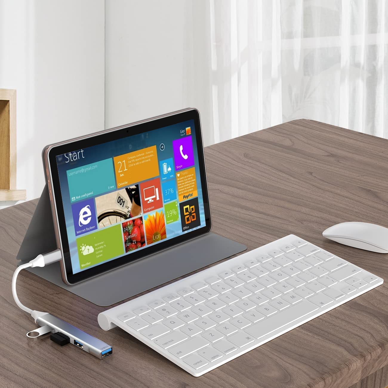 4-in-1 USB C Hub Adapter - 3 USB 2.0 & 1 USB 3.0 Ports, Ultra Slim Portable USB C Dongle for MacBook Pro/Air, iMac, Surface Pro, XPS & Windows Laptops - Perfect for Office, Travel & Home Use (Silver)