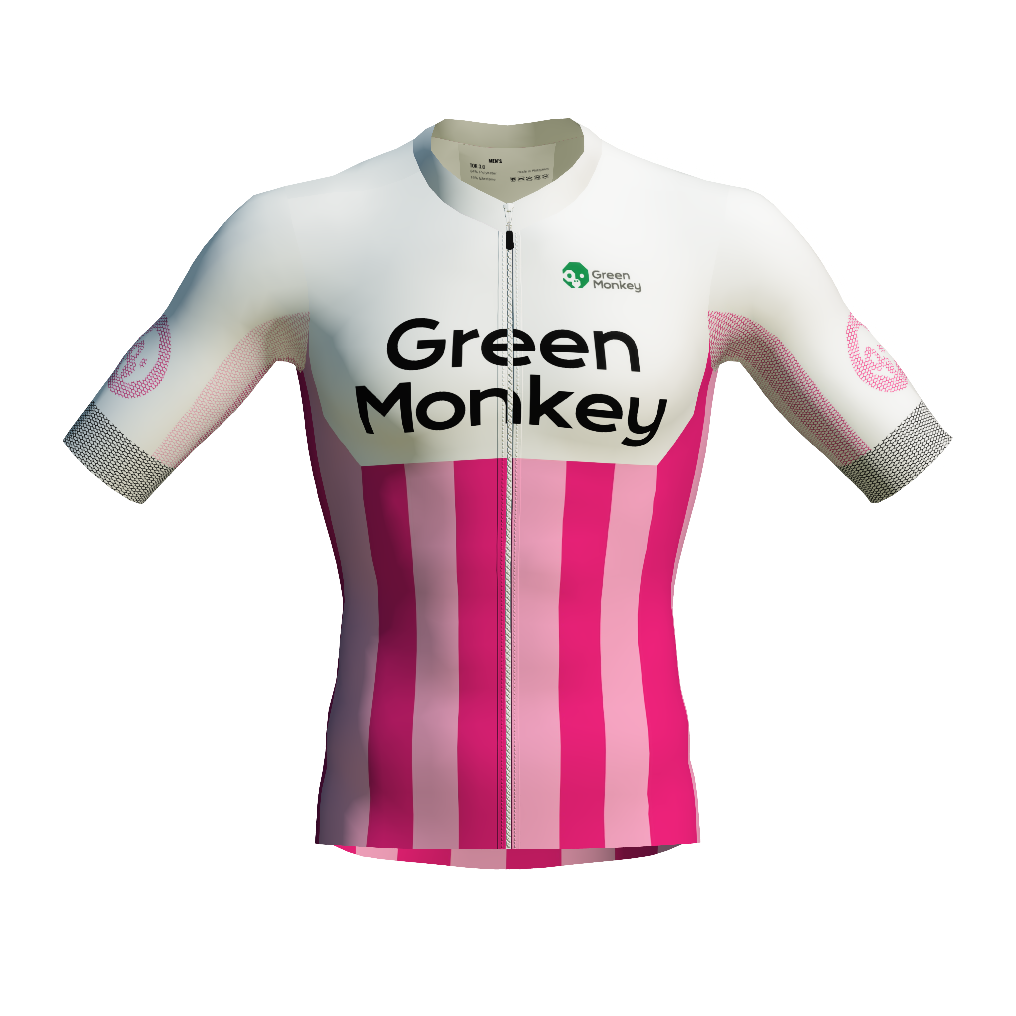 GreenMonkey Women's Pink Tābo Jersey - Soft & Breathable Indoor Cycling & Yoga Top for Comfortable Workouts