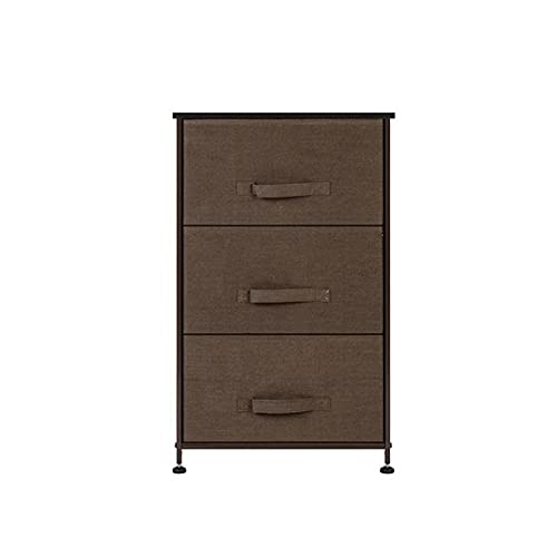 3-Tier Iron Non-Woven Fabric Drawer Organizer - Dark Brown | Space Saving Storage for Closet, Kitchen & Bathroom Organization