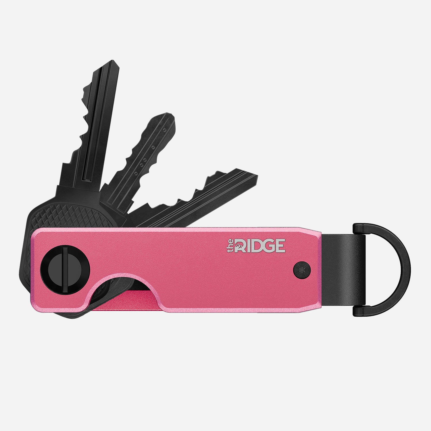 Ridge KeyCase - Slim RFID Blocking Key Holder with Money Clip | Flamingo Pink | Perfect for Travel, Work & Everyday Carry (EDC)