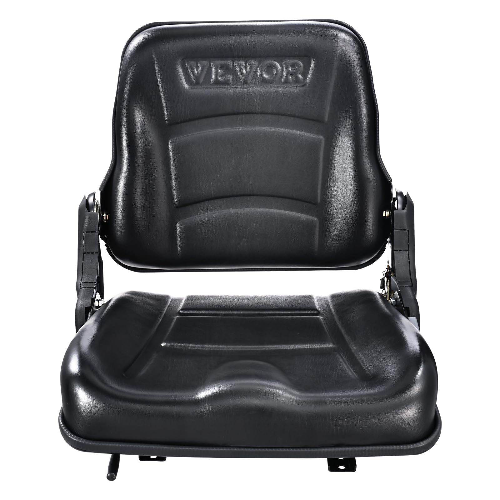 VEVOR Universal Forklift Seat - Adjustable Angle Back & Micro Switch, Fold Down Tractor Seat with 6.3-13.4