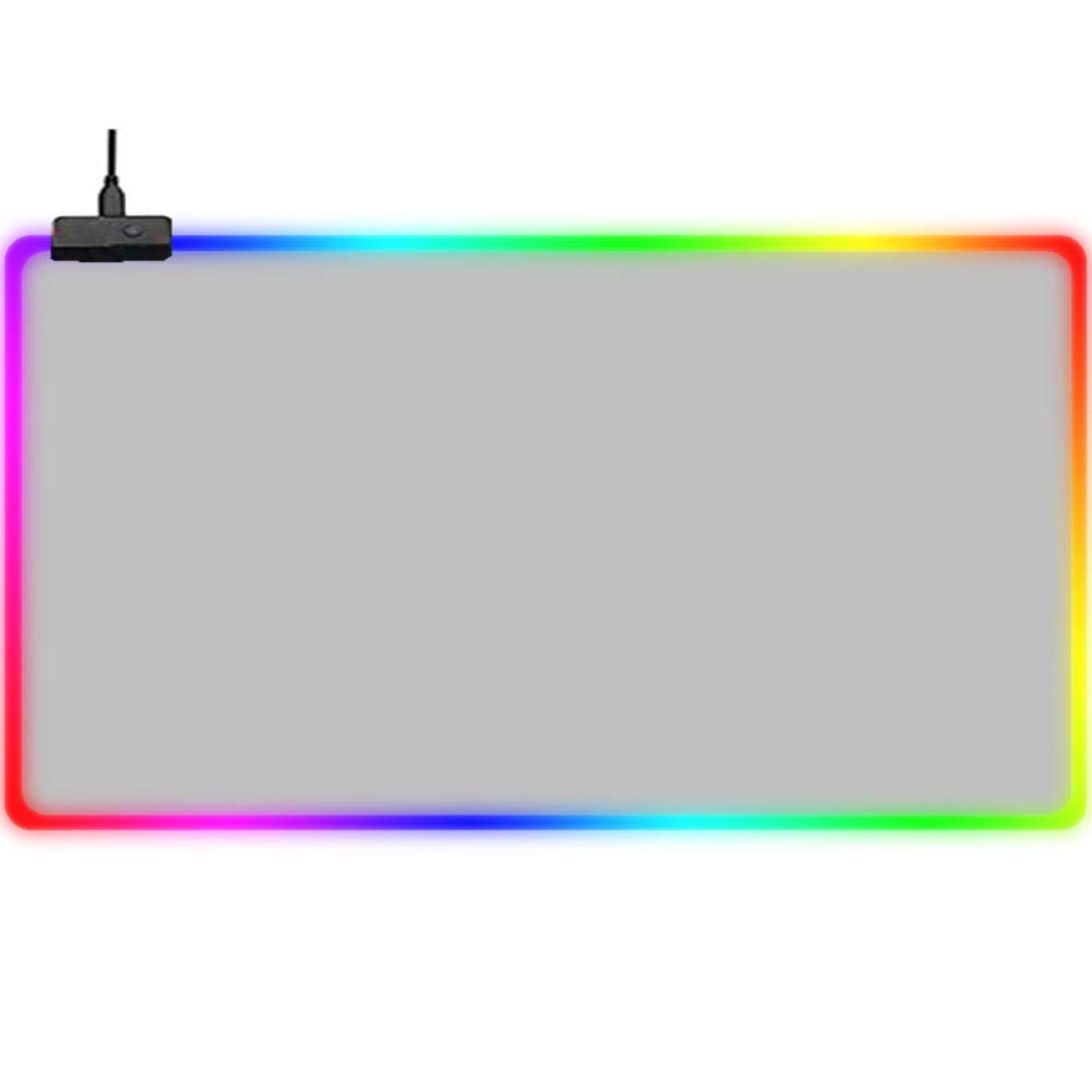RGB Gaming Mouse Pad - XXL Large LED Mouse Mat with 14 Lighting Modes, Non-Slip Durable Stitched Edges (35.4
