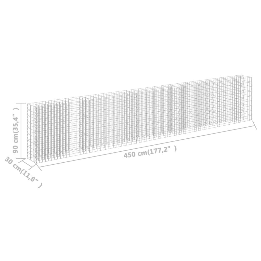 Galvanized Steel Gabion Basket Planter for Outdoor Garden - 177.2