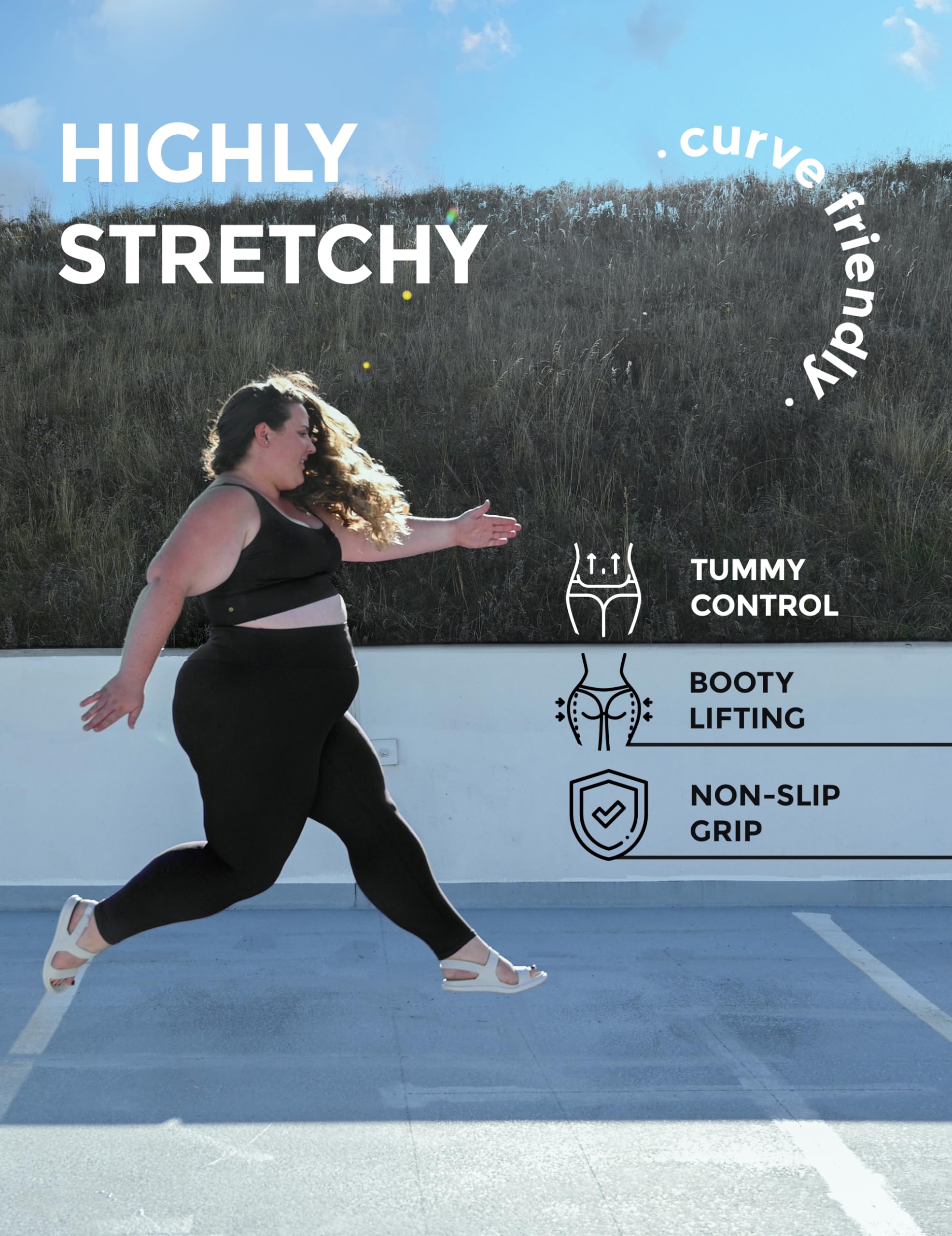 Buttery Soft High Waisted Ribbed Leggings for Women - Tummy Control Yoga Pants with 27
