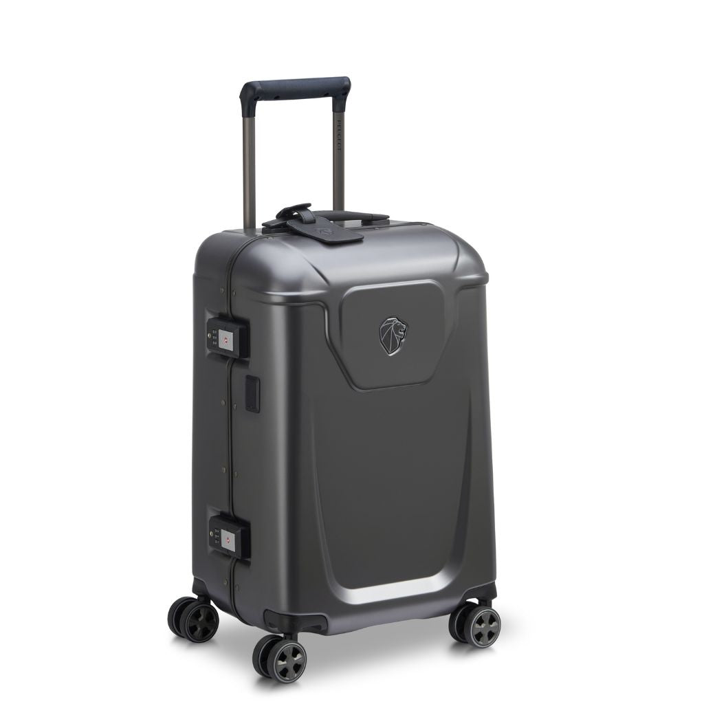 Peugeot Voyages 55cm Zipperless Carry On Luggage - Lightweight Hardshell Suitcase for Air Travel, Anthracite | Perfect for Business Trips & Weekend Getaways