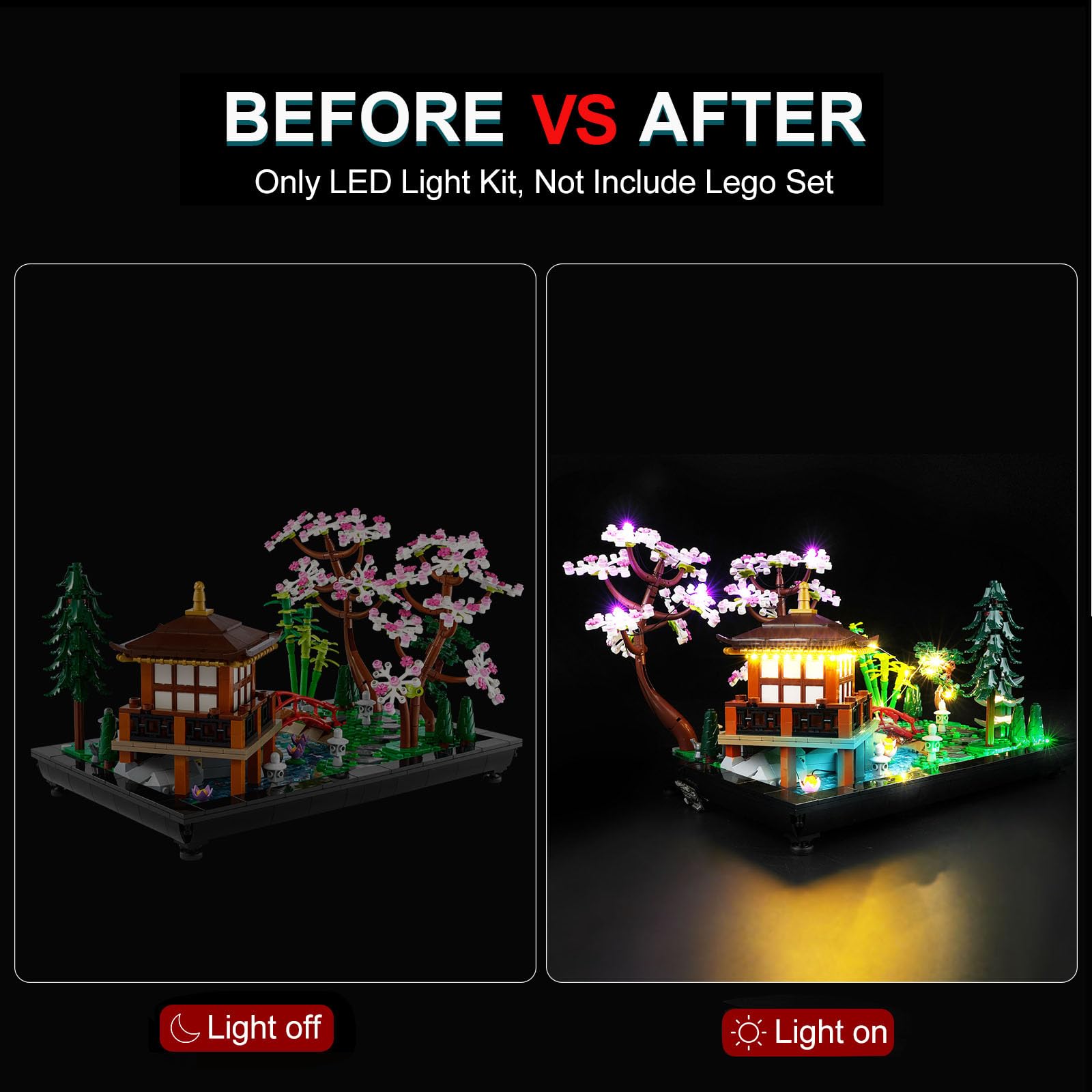 LED Light Kit for Lego Tranquil Garden 10315 Building Set - Creative Lighting Kit Compatible with Lego 10315 (Lights Only, No Lego Included) - Perfect for Display, Photography & Enhancing Your Lego Collection