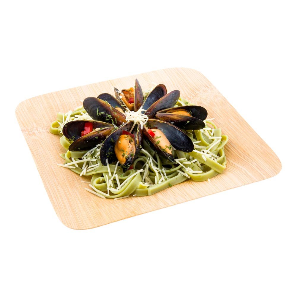 Eco-Friendly 9x9 Inch Disposable Bamboo Leaf Plates - 100-Pack Heavy Duty Sustainable Dinner Plates for Parties, Weddings & Catering Events | Perfect for Outdoor Picnics, BBQ Gatherings & Eco-Conscious Celebrations