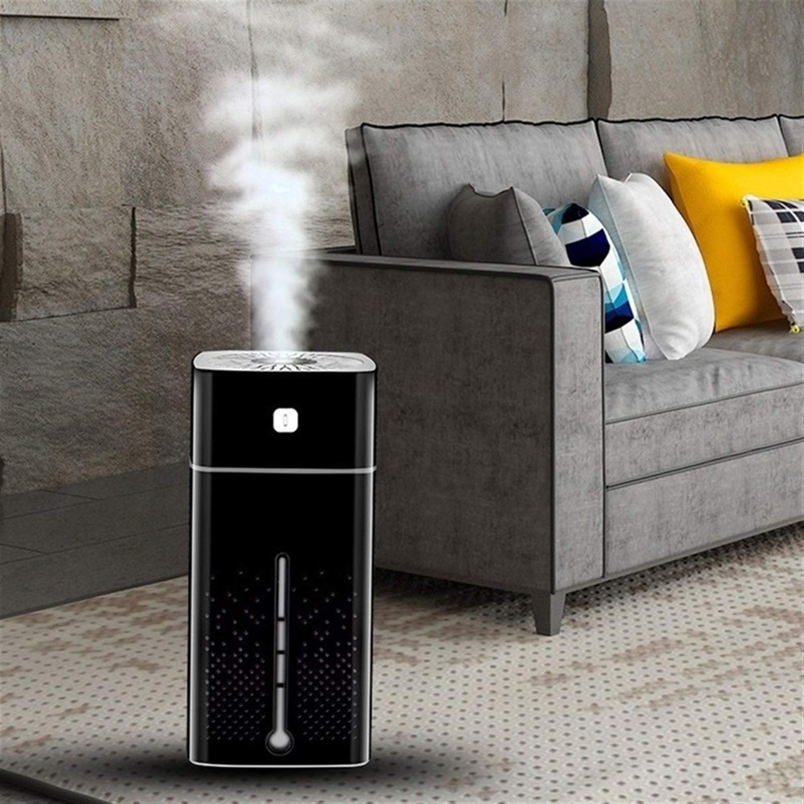 USB Aromatherapy Humidifier Diffuser with Essential Oils - Quiet Bedroom Humidifier with Night Light, Auto Shut-Off & Waterless Protection for Better Sleep & Air Quality