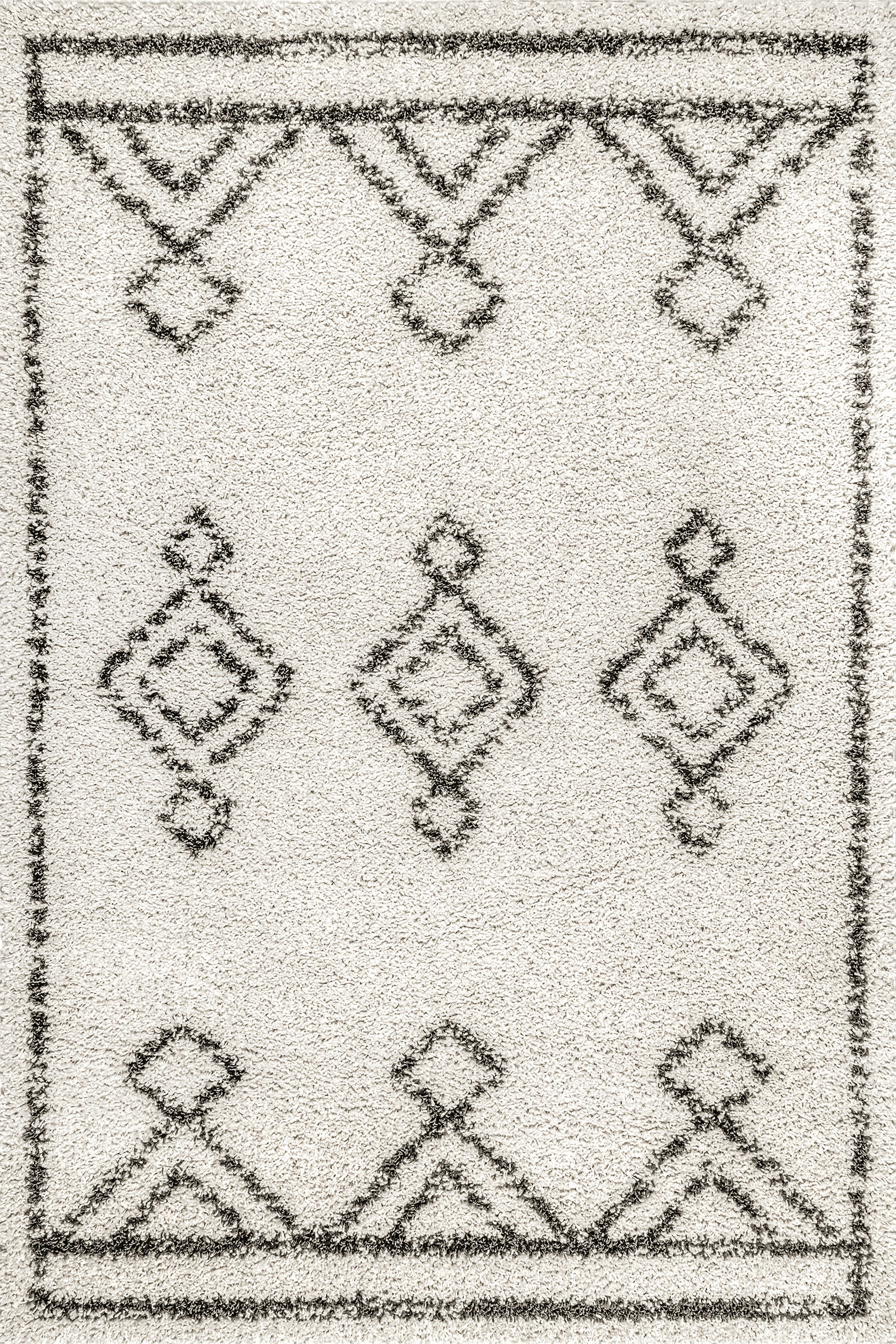 Handmade Moroccan Diamond Drop Rug - Soft Boho Chic Area Rug for Living Room, Bedroom - Off White & Neutral Tones - Perfect for Bohemian Decor & Cozy Spaces