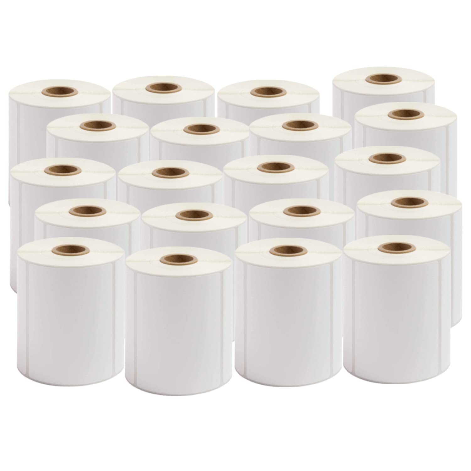 4 x 3 Inch Direct Thermal Shipping Labels - 500 Labels per Roll, Permanent Adhesive, 1 Inch Core - Compatible with Zebra Printers (Pack of 20 Rolls) - Ideal for E-commerce, Retail Shipping & Logistics Labeling