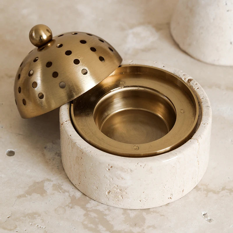 Ethereal Stone Incense Burner - Handmade Aromatherapy Diffuser for Meditation, Yoga & Home Decor | Natural Soapstone Essential Oil Warmer for Relaxation & Spiritual Healing