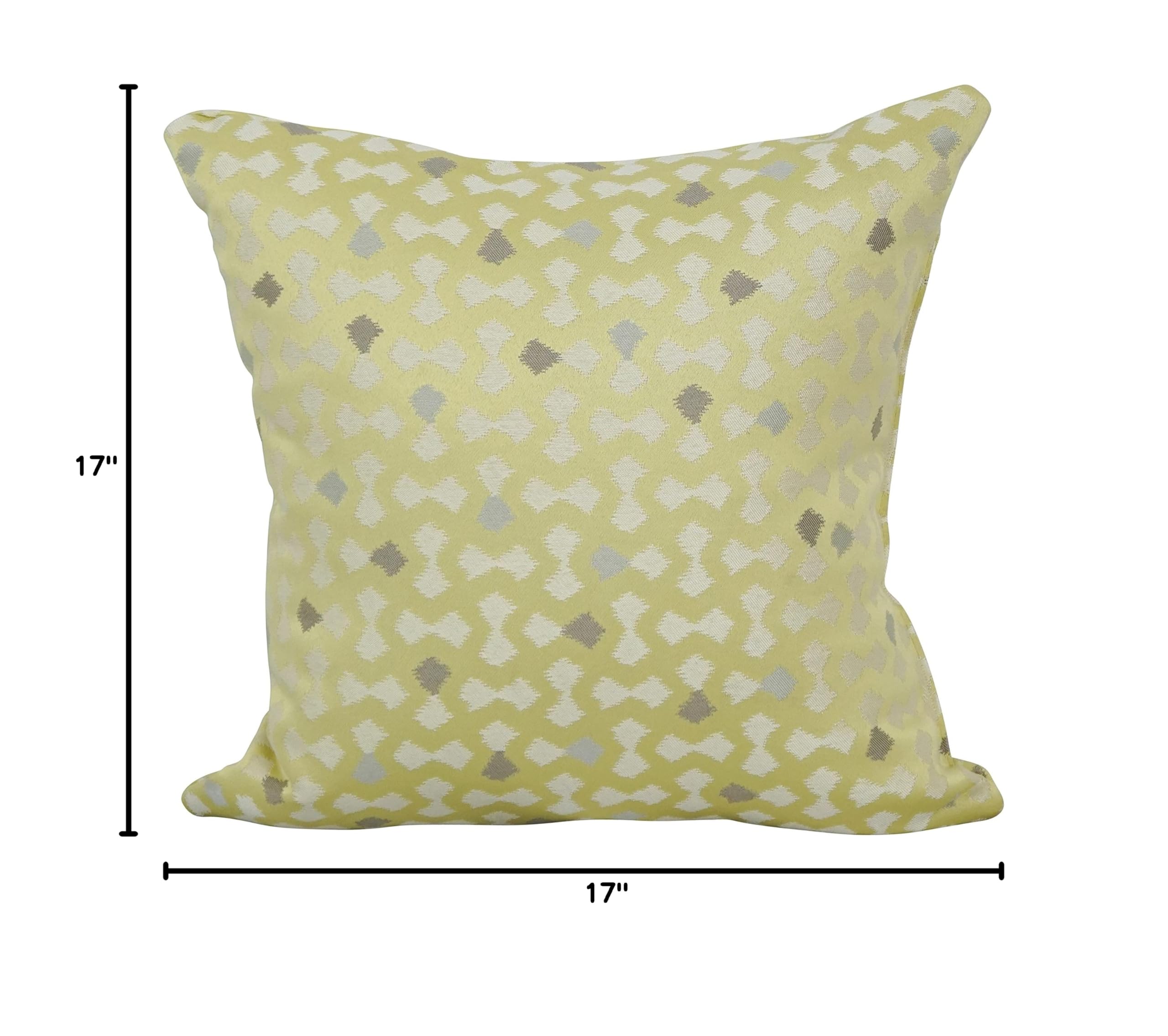 Blazing Needles 17-inch Square Polyester Jacquard Throw Pillows - Set of 4, Talamols Pineapple Pattern - Perfect for Sofa, Bed, Couch & Home Decor